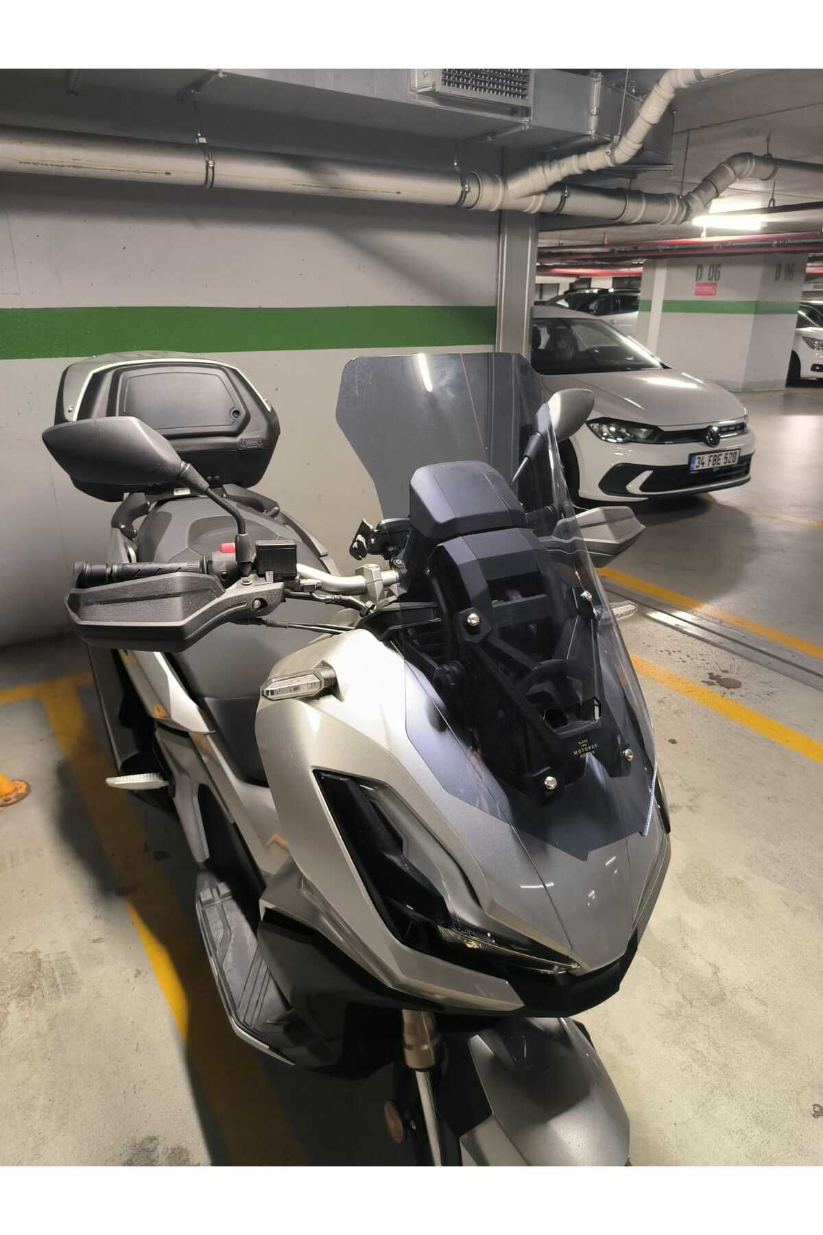 Honda Adv 350 Siperlik Ön Cam 2023-2025 Model 60cm Füme Renkli 4mm ORTA BOYLU CAM