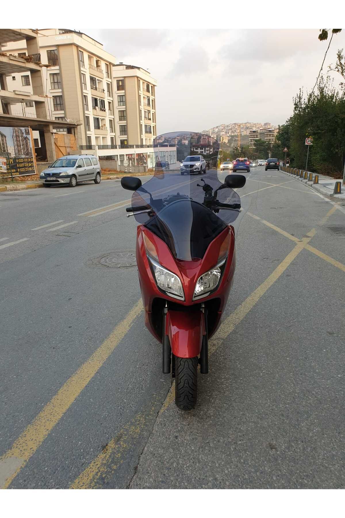 Honda Forza 300 Siperlik Ön Cam 2014-2017 Elcikli 78cm Füme Renkli 4mm UZUN CAM