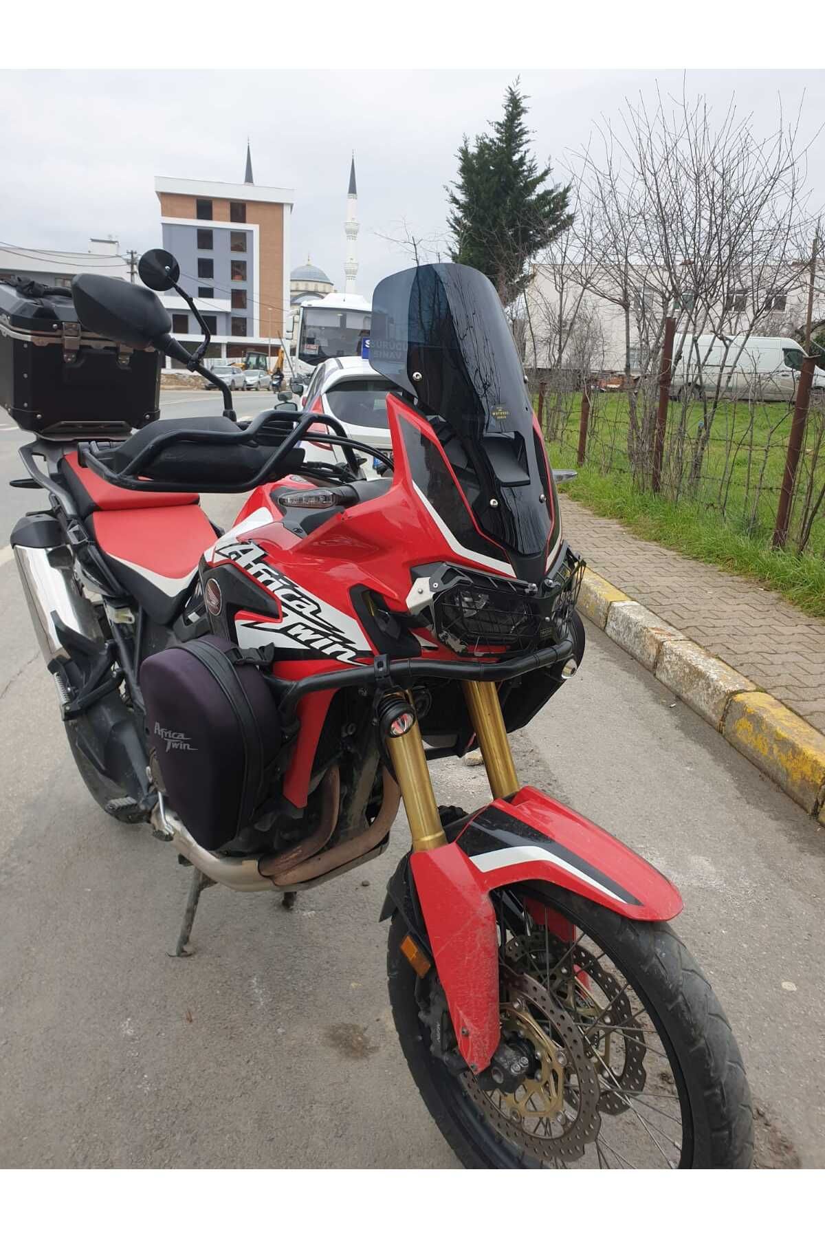 Honda Afrika Twin CRF 1000 Ön Cam 2016 2020 Model 55cm Siyah Renkli 4mm UZUN CAM