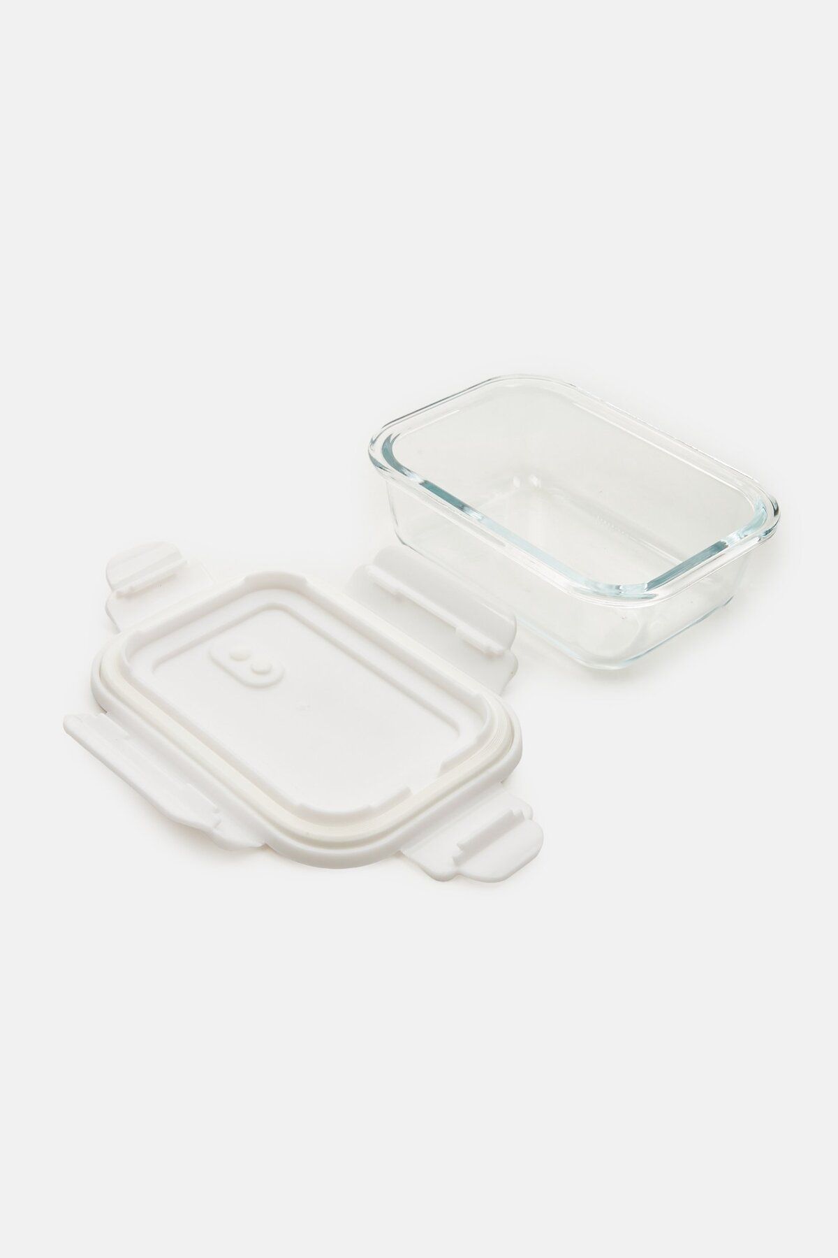 Farberware-Rectangular Glass Container With Silicone Seal Vented Lid, White 2