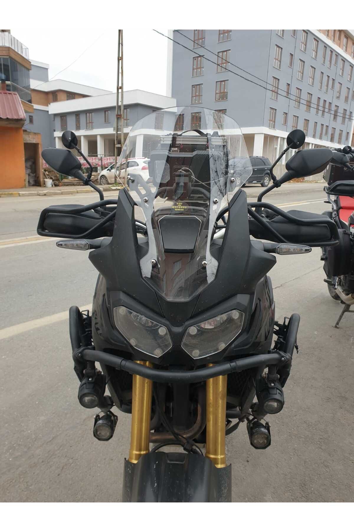 Honda Afrika Twin CRF 1000 Ön Cam 2016 2020 Model 45cm Şeffaf Renkli 4mm KISA CAM