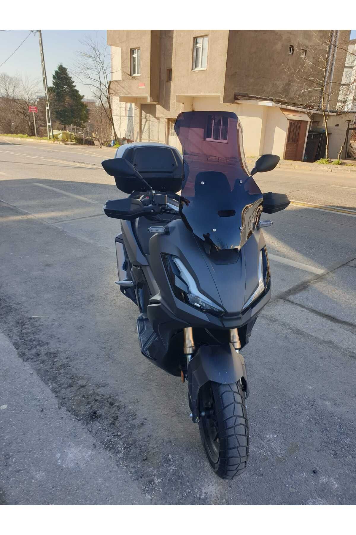 Honda Adv 350 Siperlik Ön Cam 2023-2025 Model 60cm Siyah Renkli 4mm ORTA BOYLU CAM