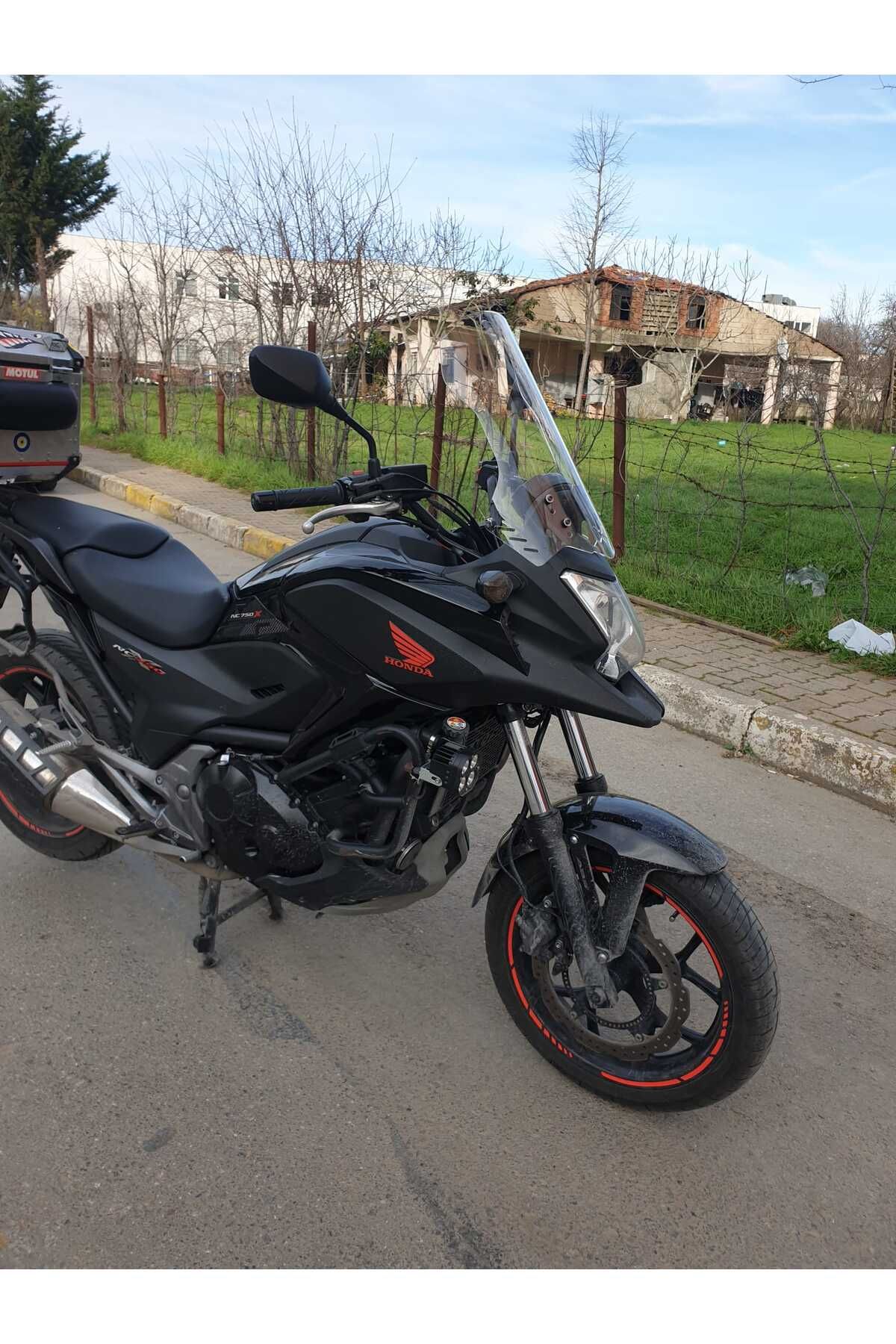 Honda NC 700 750 X Siperlik Ön Cam 2012 2015 Model 50cm Şeffaf Renkli 4mm ORTA BOYLU CAM
