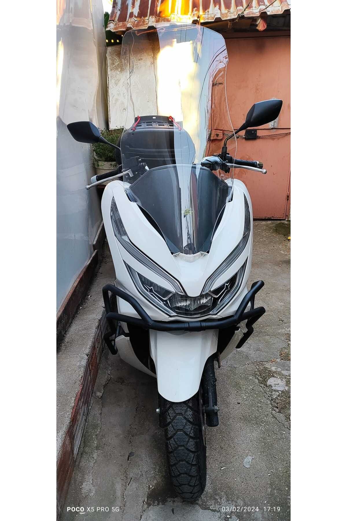 Honda Pcx Siperlik Ön Cam 2018 2020 Model 83cm Şeffaf Renkli 4mm UZUN CAM