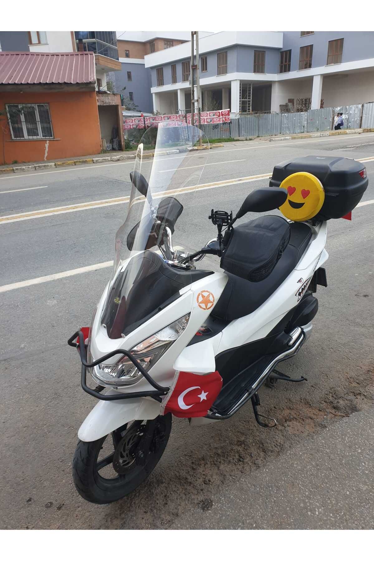 Honda Pcx Siperlik Ön Cam 2014 2017 Model 83cm Şeffaf Renkli 4mm UZUN CAM