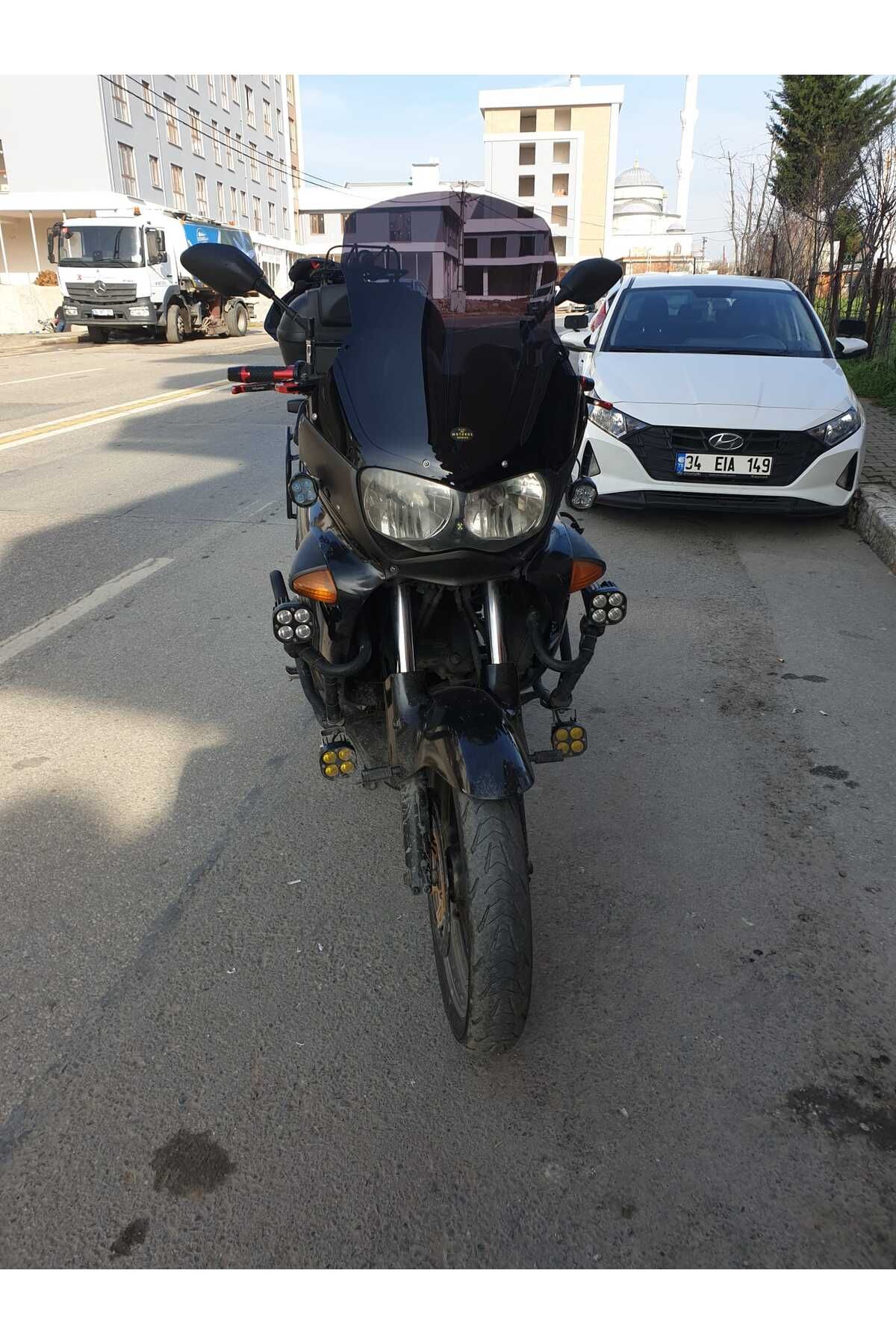 Honda Varadero Mk.1 Siperlik Ön Cam 1999 2003 Model 54cm Siyah Renkli 4mm