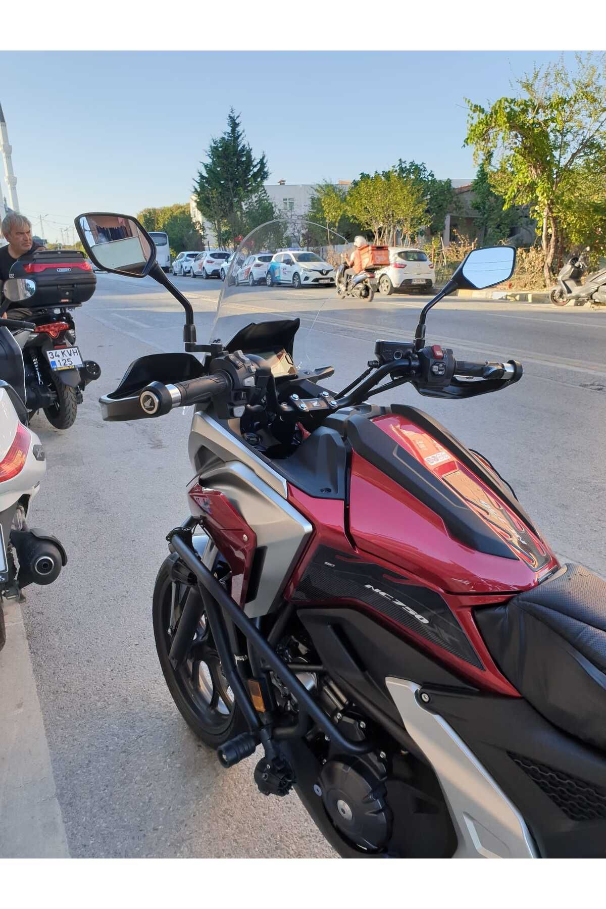 Honda NC 700 750 X Siperlik Ön Cam 2021-2025 Model 50cm Şeffaf Renkli 4mm ORTA BOYLU CAM