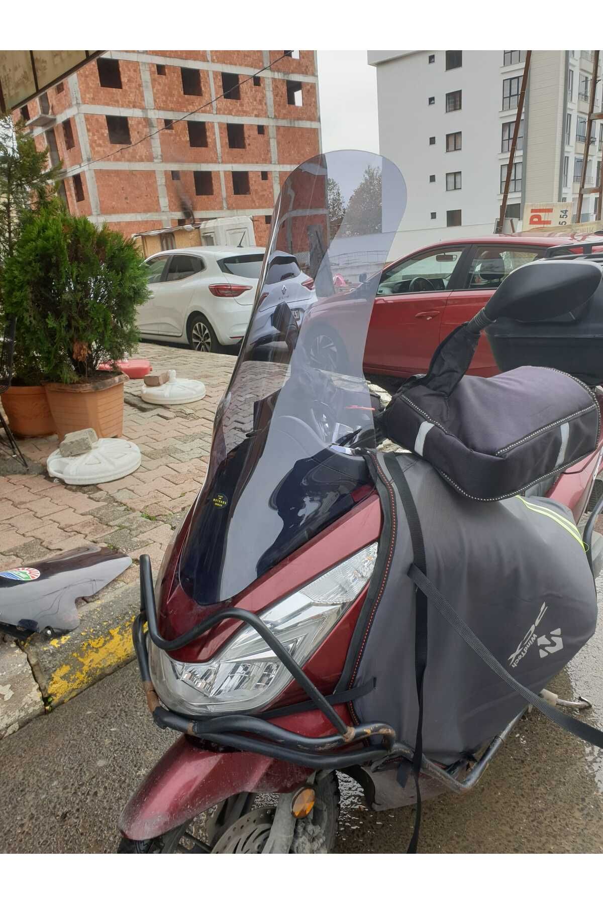 Honda Pcx Siperlik Ön Cam 2011 2013 Model 83cm Füme Renkli 4mm UZUN CAM