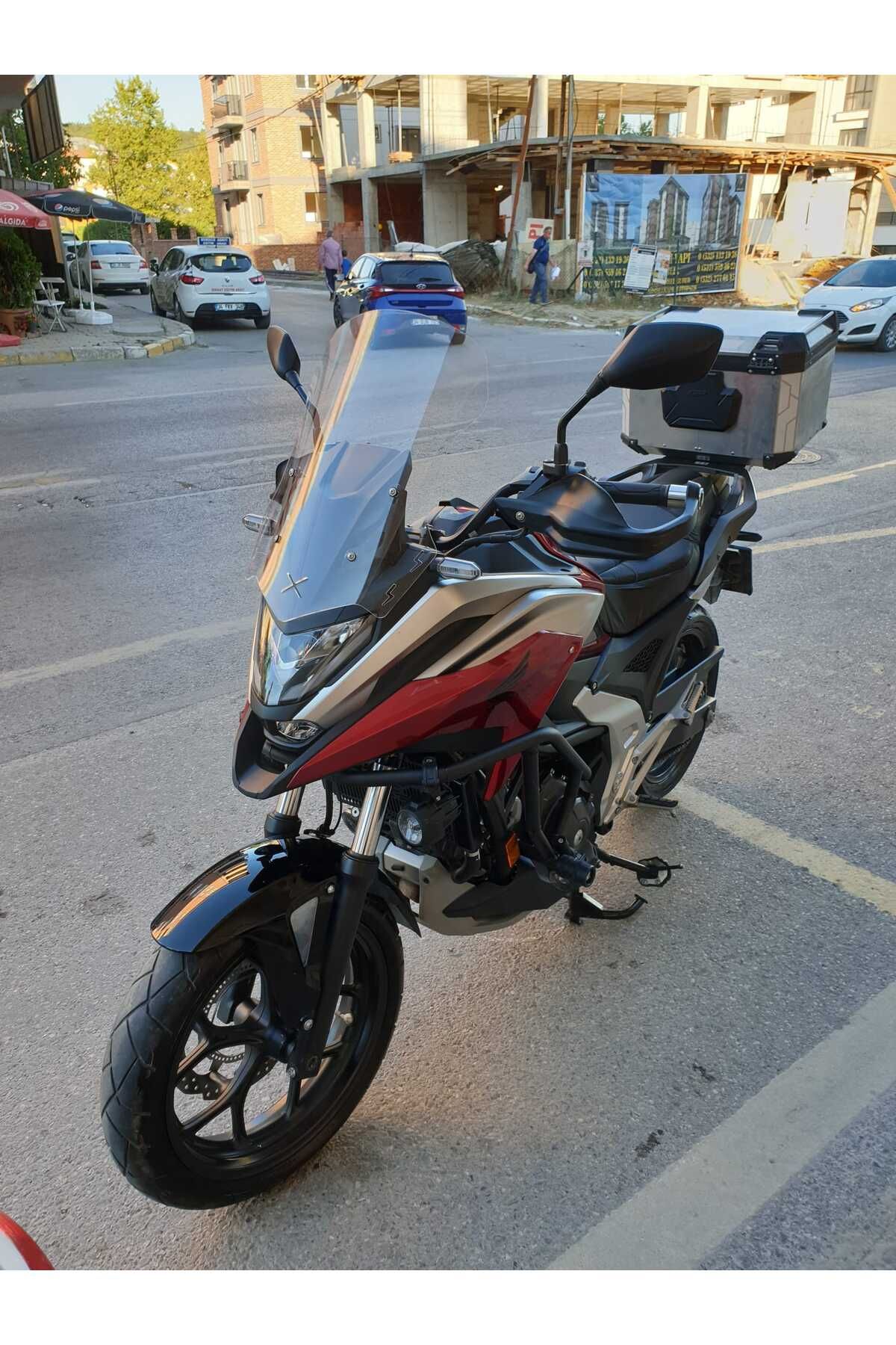 Honda NC 700 750 X Siperlik Ön Cam 2021-2025 Model 50cm Şeffaf Renkli 4mm ORTA BOYLU CAM