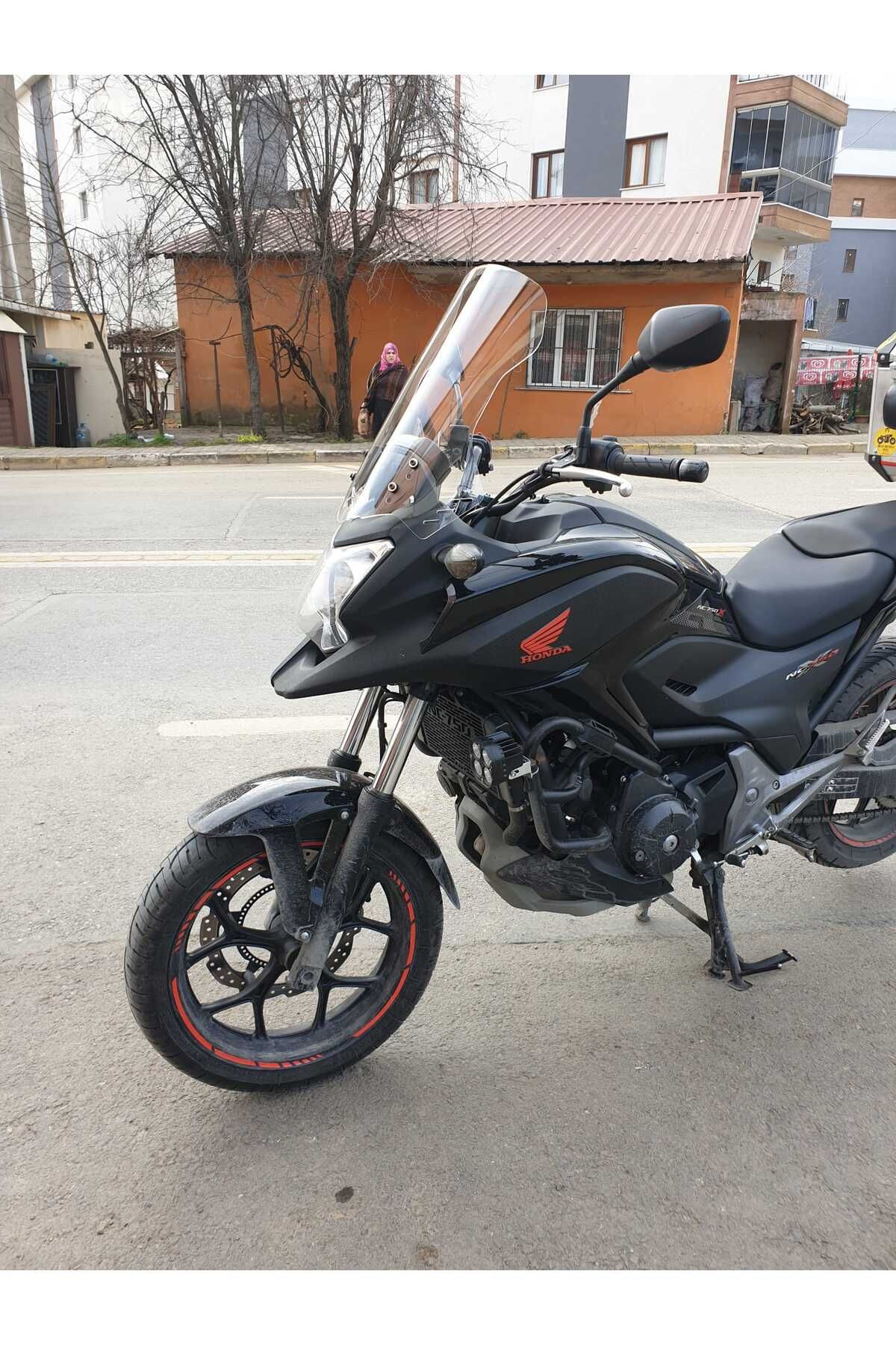 Honda NC 700 750 X Siperlik Ön Cam 2012 2015 Model 50cm Şeffaf Renkli 4mm ORTA BOYLU CAM