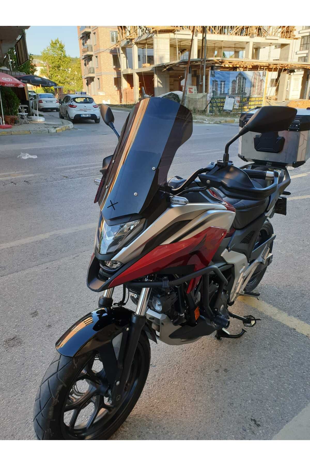 Honda NC 700 750 X Siperlik Ön Cam 2021-2025 Model 50cm Siyah Renkli 4mm ORTA BOYLU CAM