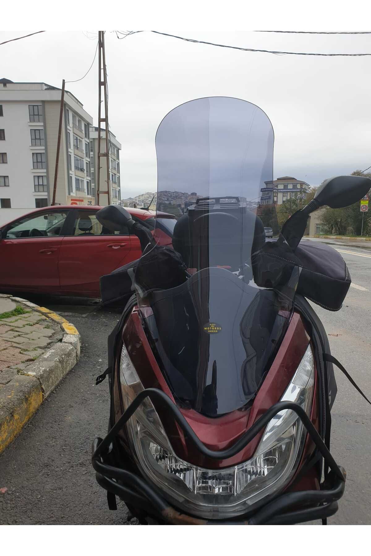Honda Pcx Siperlik Ön Cam 2011 2013 Model 83cm Füme Renkli 4mm UZUN CAM