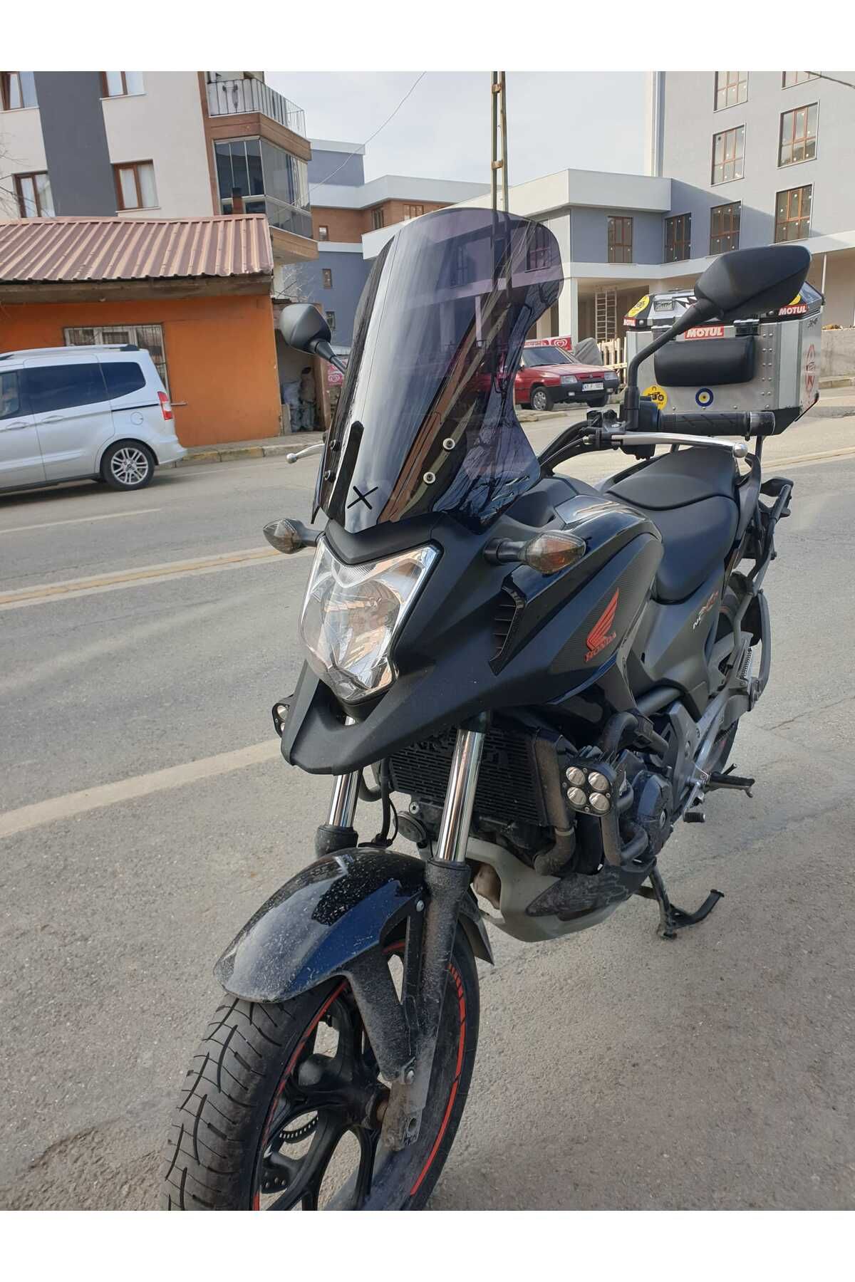 Honda NC 700 750 X Siperlik Ön Cam 2012 2015 Model 59cm Siyah Renkli 4mm UZUN CAM