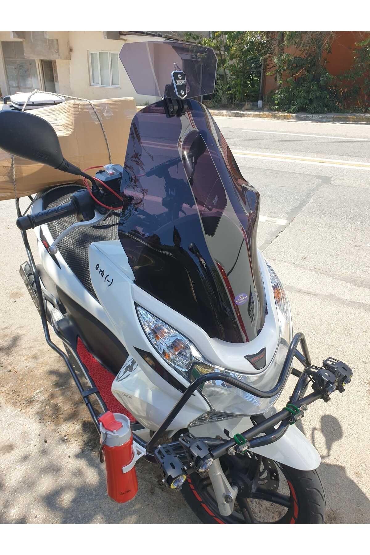 Honda Pcx Siperlik Ön Cam 2011 2013 Model 59cm Siyah Renkli ORTA BOYLU CAM