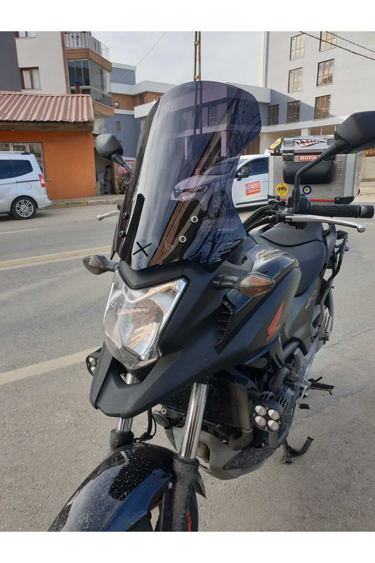 Honda NC 700 750 X Siperlik Ön Cam 2012 2015 Model 59cm Siyah Renkli 4mm UZUN CAM