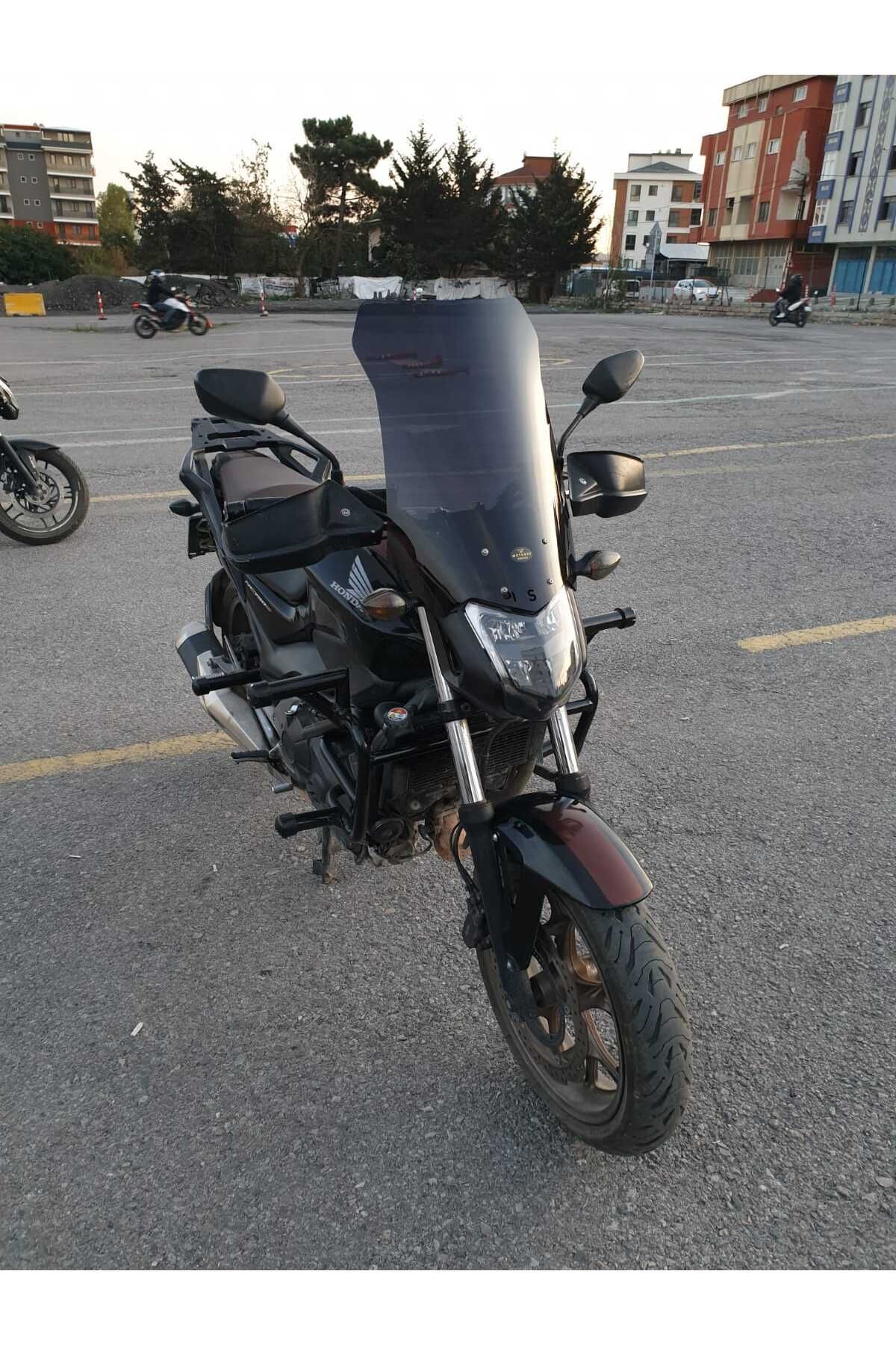 Honda NC 700 750 S Siperlik Ön Cam 2012 2020 Model 50cm Siyah Renkli 4mm ORTA BOYLU CAM
