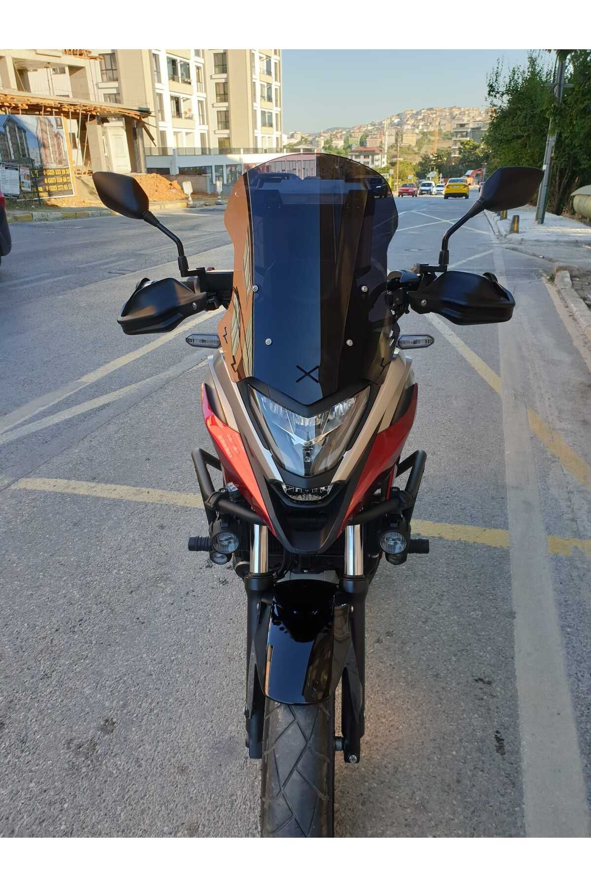 Honda NC 700 750 X Siperlik Ön Cam 2021-2025 Model 50cm Siyah Renkli 4mm ORTA BOYLU CAM