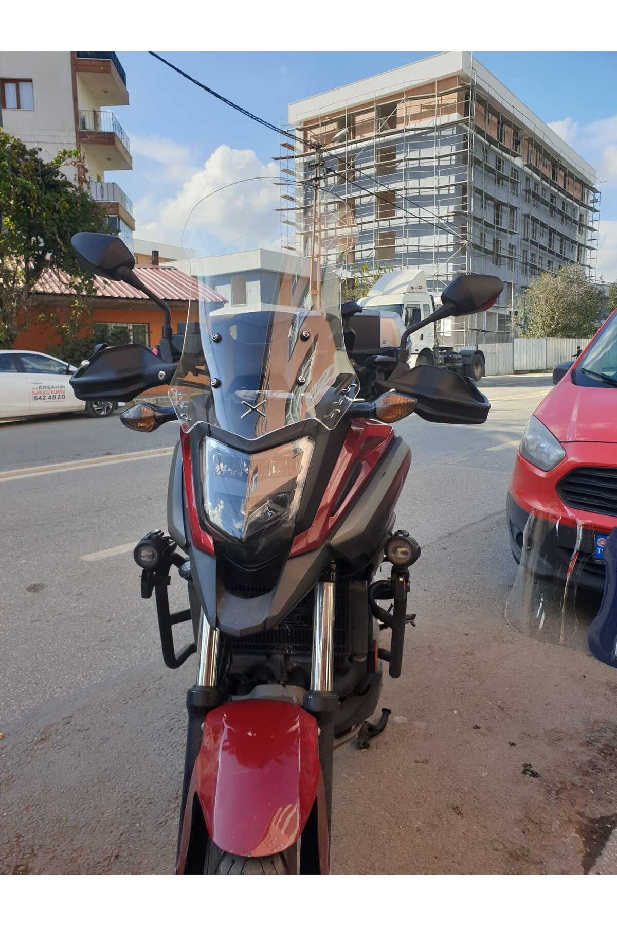 Honda NC 700 750 X Siperlik Ön Cam 2016 2020 Model 50cm Şeffaf Renkli 4mm ORTA BOYLU CAM