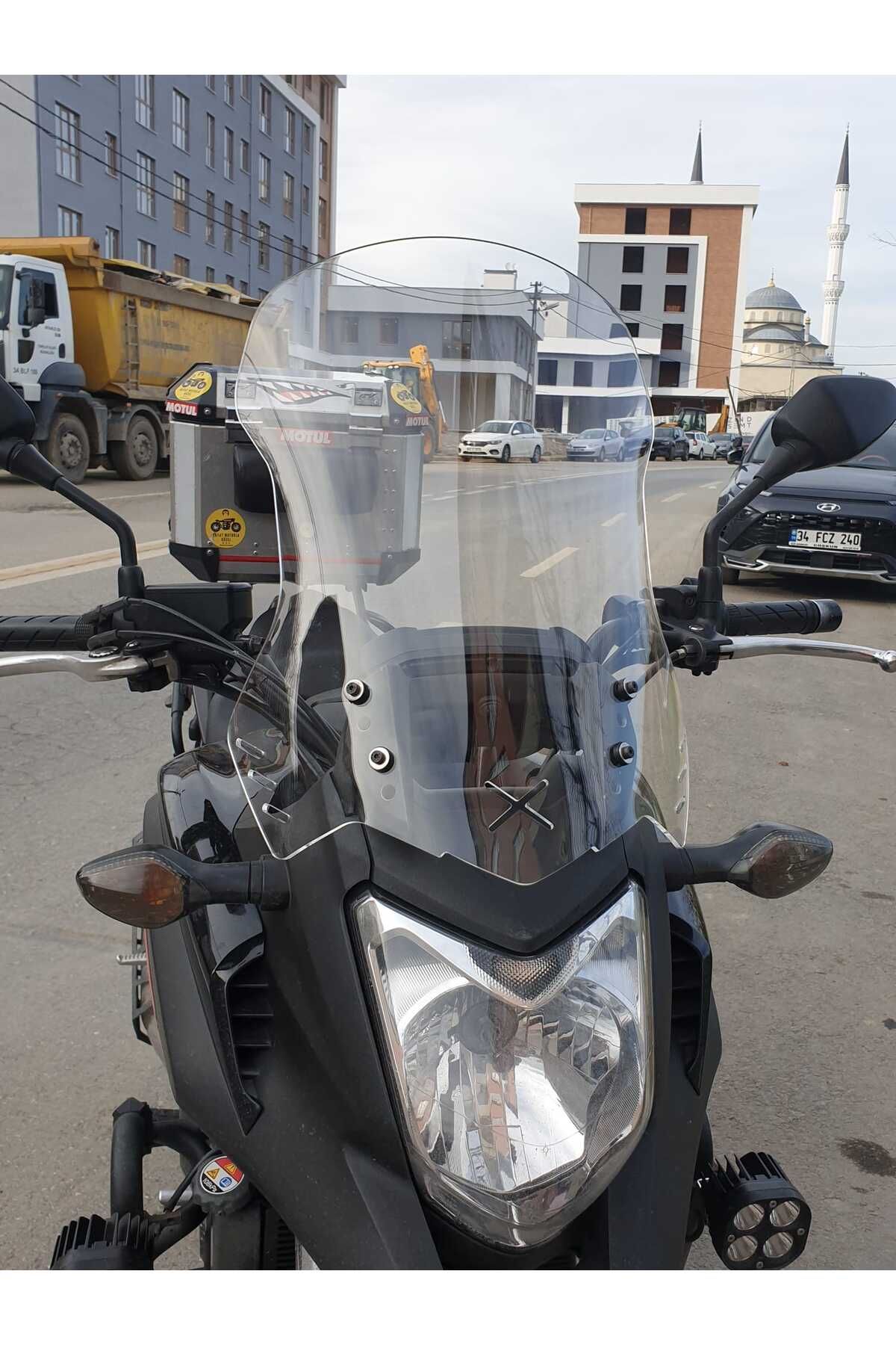Honda NC 700 750 X Siperlik Ön Cam 2012 2015 Model 50cm Şeffaf Renkli 4mm ORTA BOYLU CAM