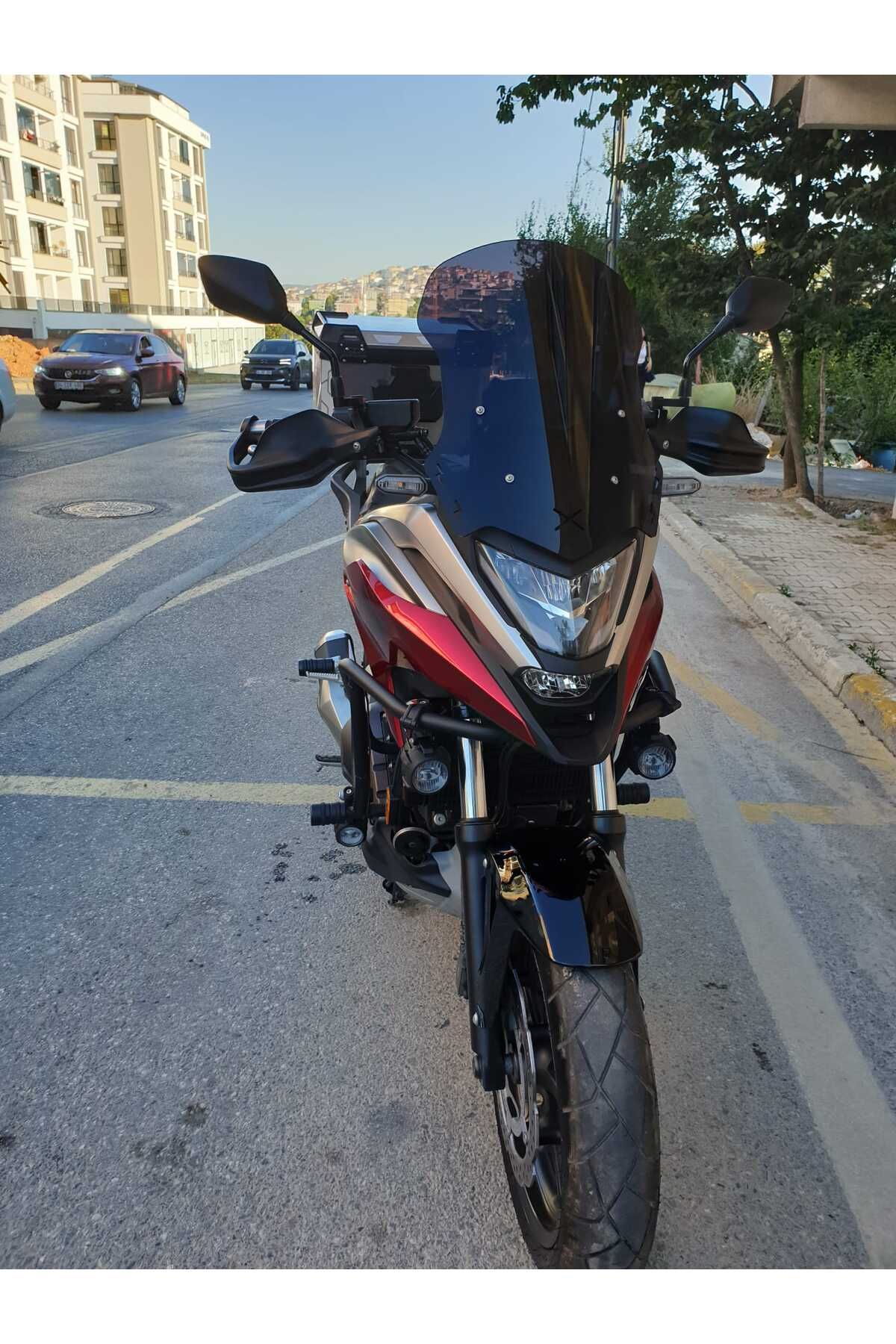 Honda NC 700 750 X Siperlik Ön Cam 2021-2025 Model 50cm Siyah Renkli 4mm ORTA BOYLU CAM