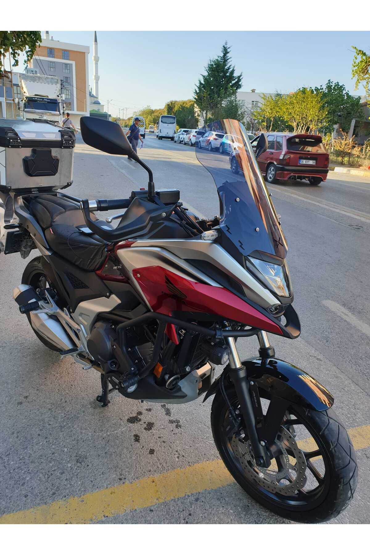 Honda NC 700 750 X Siperlik Ön Cam 2021-2025 Model 50cm Füme Renkli 4mm ORTA BOYLU CAM