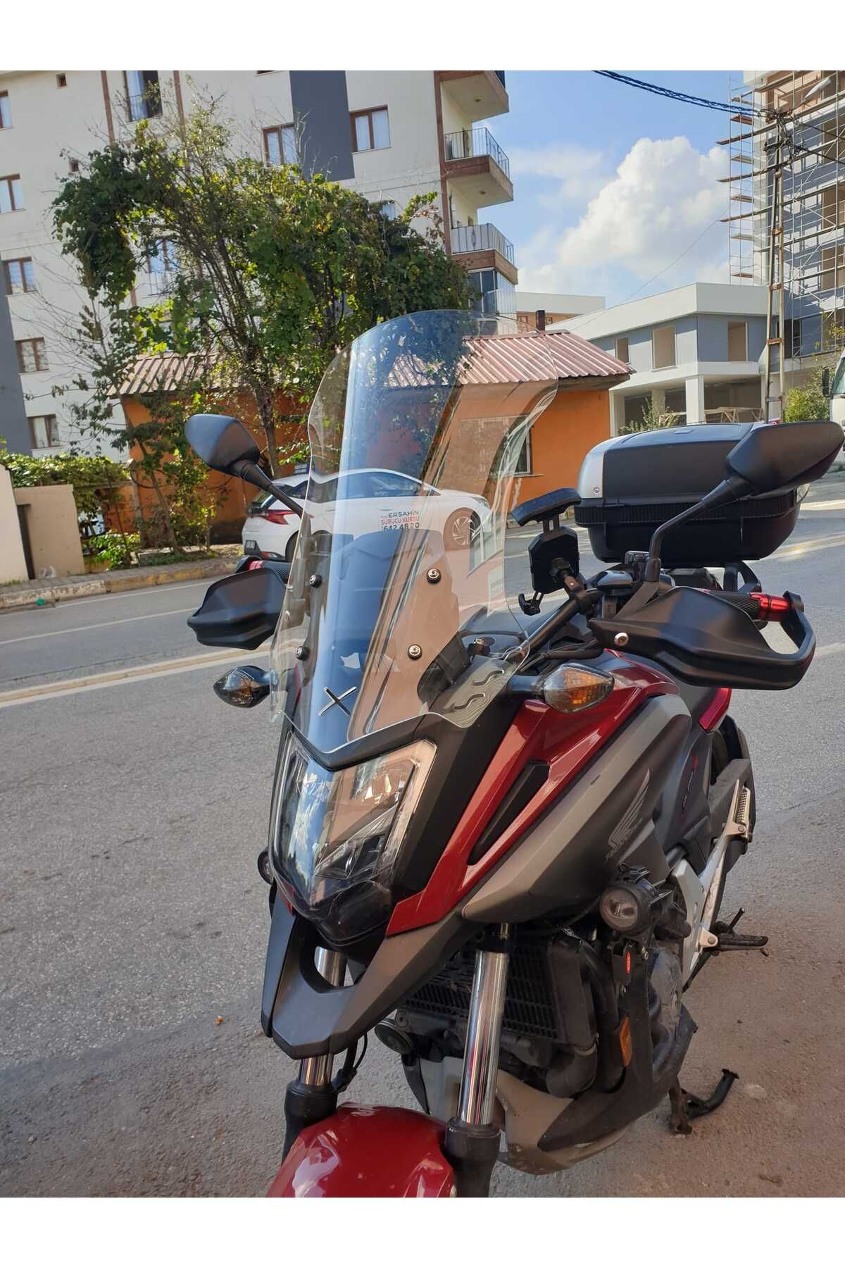 Honda NC 700 750 X Siperlik Ön Cam 2016 2020 Model 50cm Şeffaf Renkli 4mm ORTA BOYLU CAM