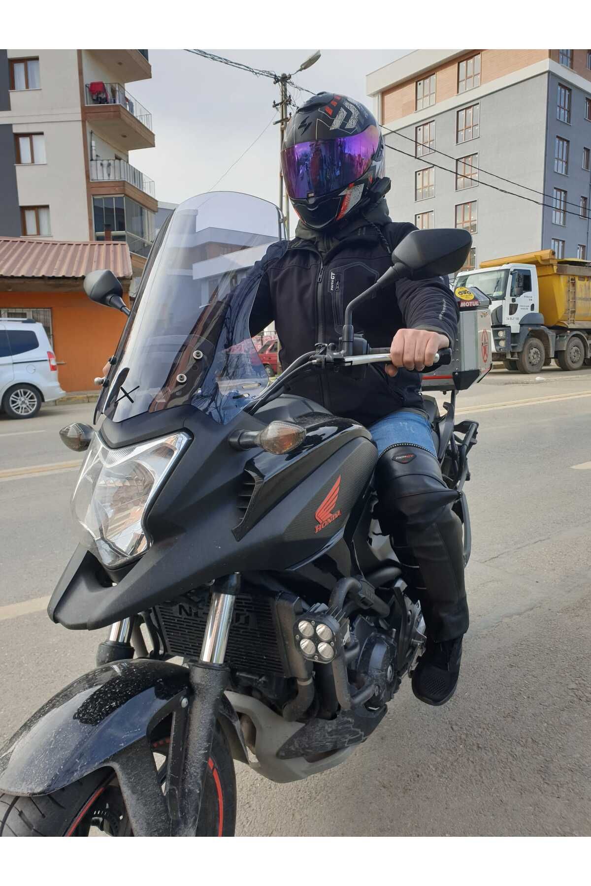 Honda NC 700 750 X Siperlik Ön Cam 2012 2015 Model 59cm Füme Renkli 4mm UZUN CAM