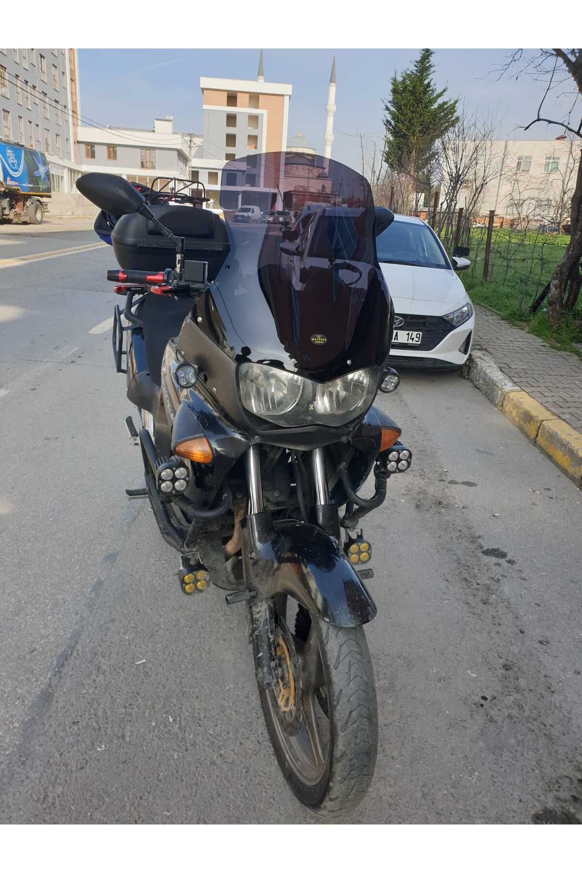 Honda Varadero Mk.1 Siperlik Ön Cam 1999 2003 Model 54cm Siyah Renkli 4mm