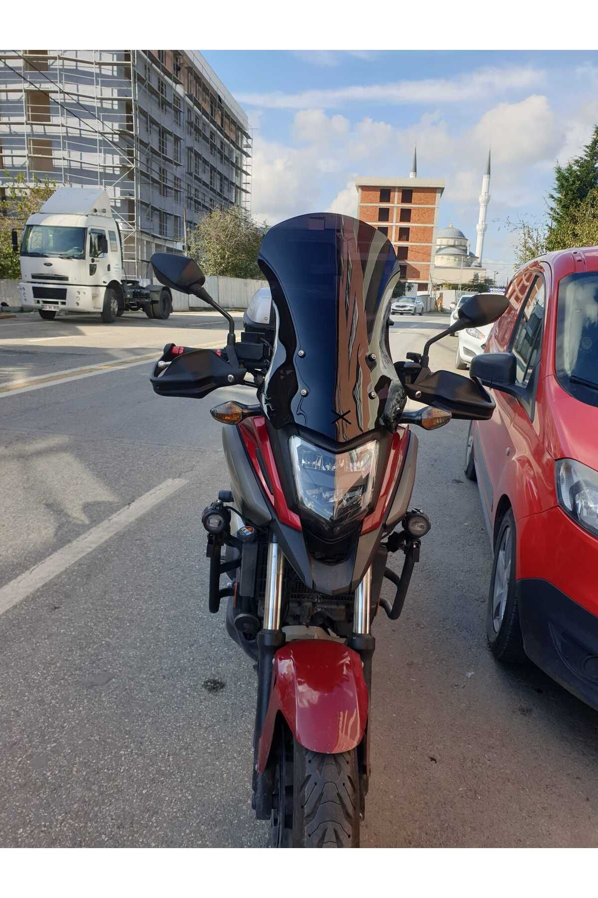 Honda NC 700 750 X Siperlik Ön Cam 2016 2020 Model 50cm Siyah Renkli 4mm ORTA BOYLU CAM