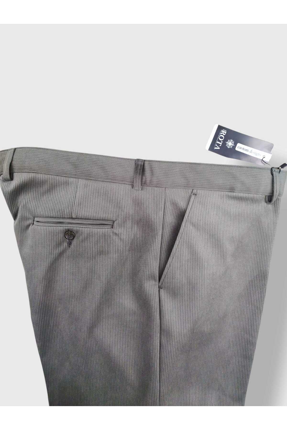 Rota BÜYÜK BEDEN İÇİ POLARLI KALIN KIŞLIK PAMUK ERKEK KADİFE PANTALON [ÜST KALİTE ÜRÜN] görsel 4