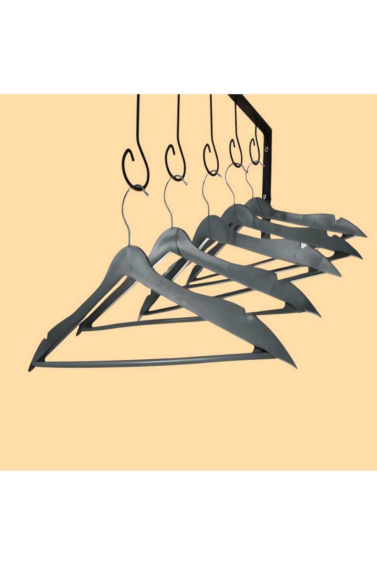 CimriKese-12 Pieces, Wood Look, Plastic, Clothing Hangers 2