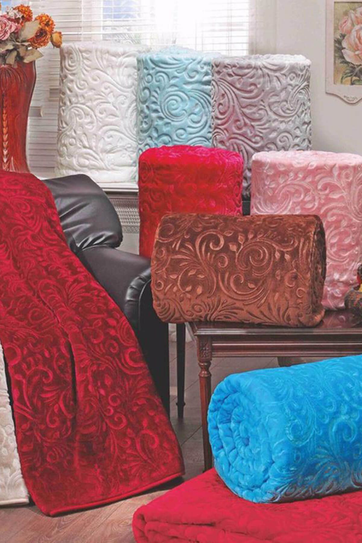MİNK-Mink Sense 516 - Red Double Blanket 2