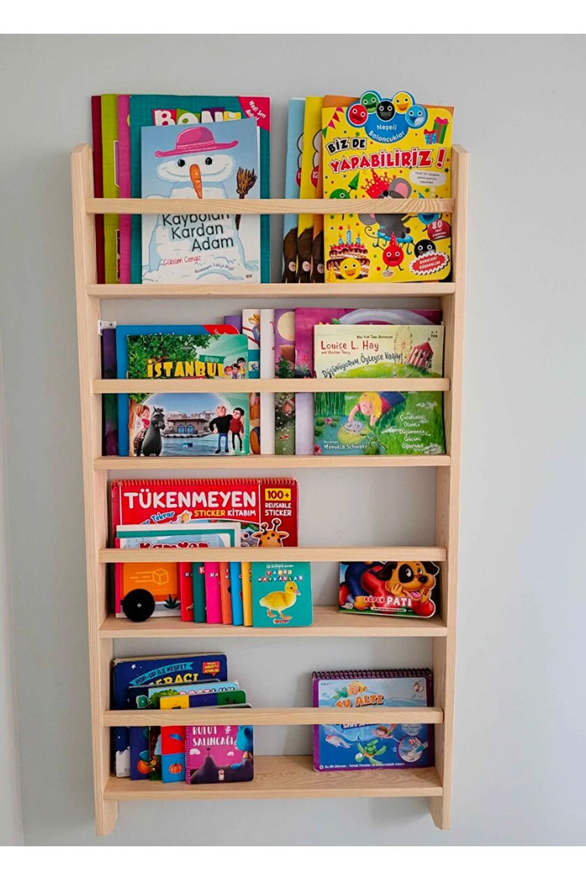 Çocuk Kitaplığı Montessori Kitaplık Çocuk Odası Eğitici Kitaplık 60*120