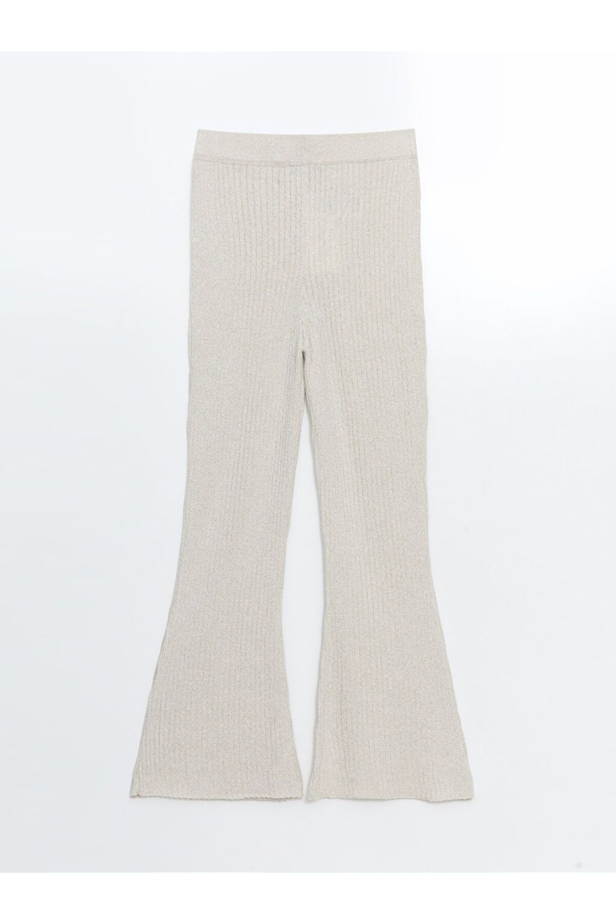 LC Waikiki-LCWAIKIKI Pantaloni de bază ecru cu talie elastică cu aspect strălucitor pentru femei 6