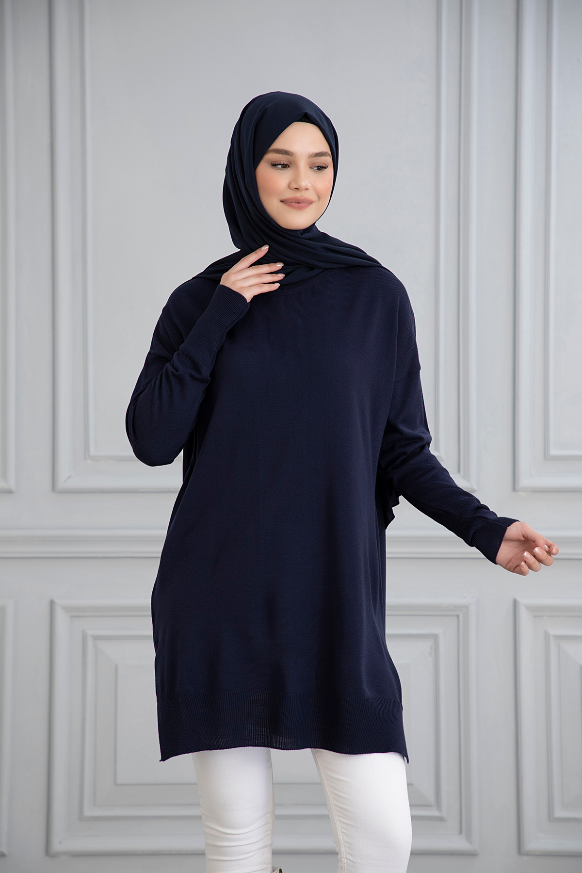 Gülce moda-Thin Mercerize Oversize Salaş Trico Tunic 6
