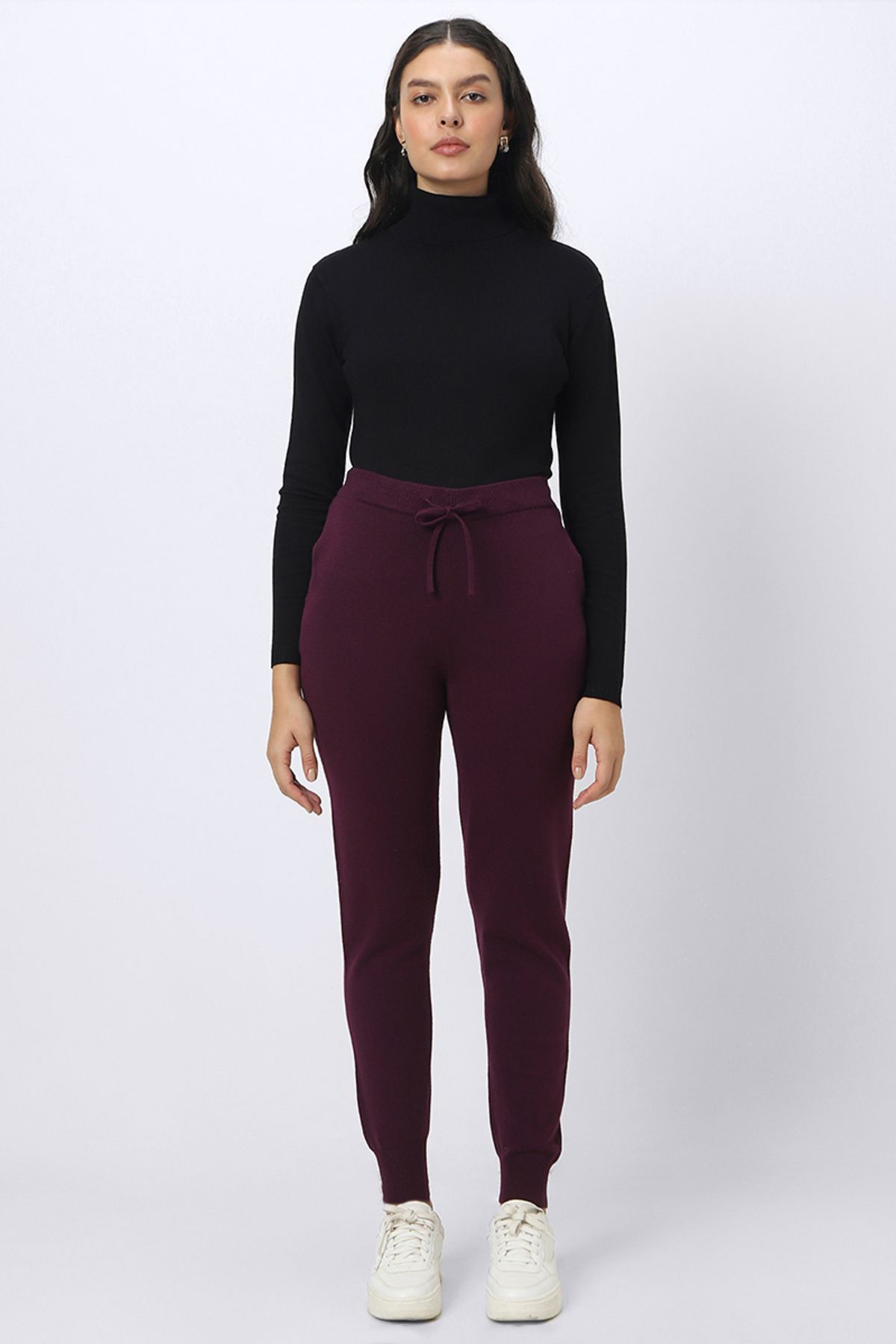 Blue Age-Basic Knitwear Jogger_S_Maroon 1