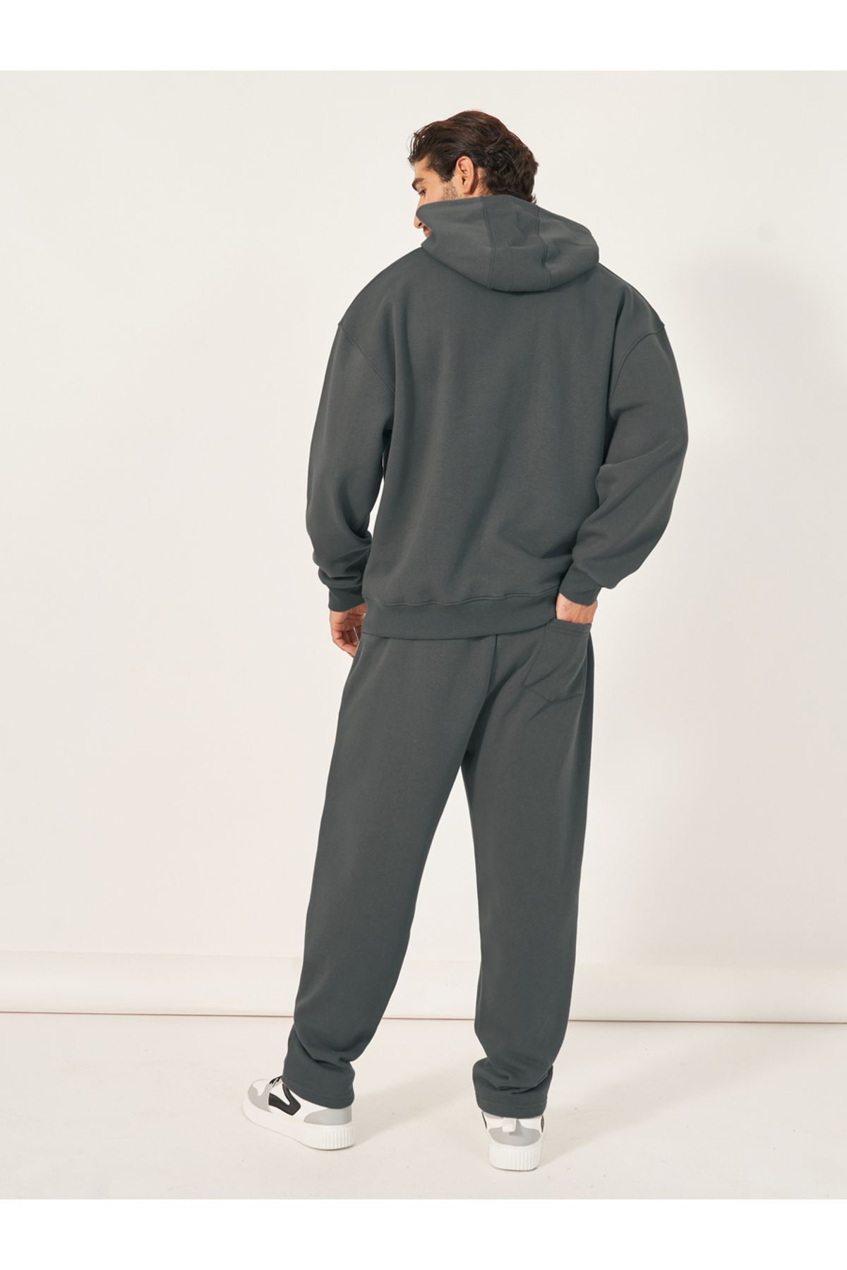 Styli-Chicago Print Oversized Hoodie & Open Hem Joggers Co-Ords 4