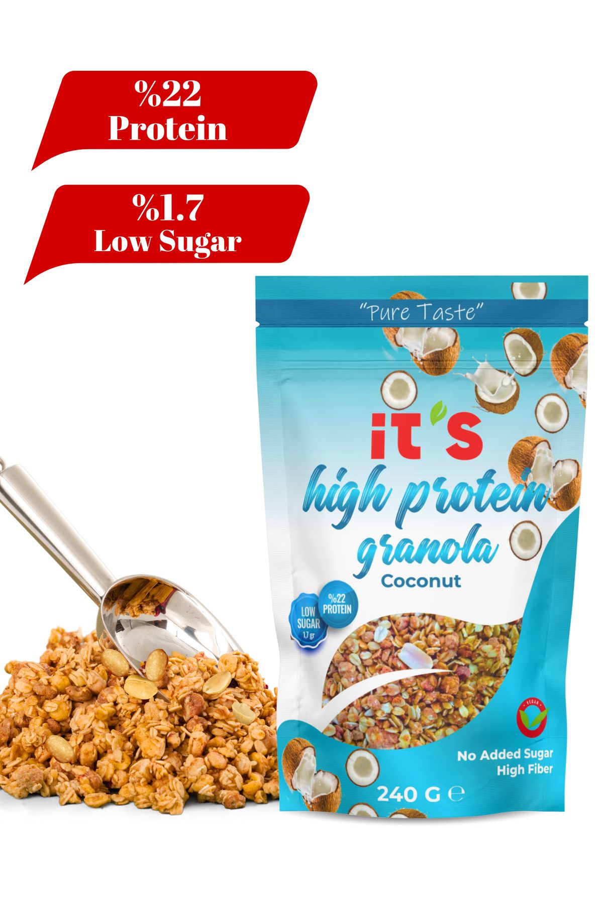 it's Yüksek Protein Granola - Hindistan Cevizli - 240 G