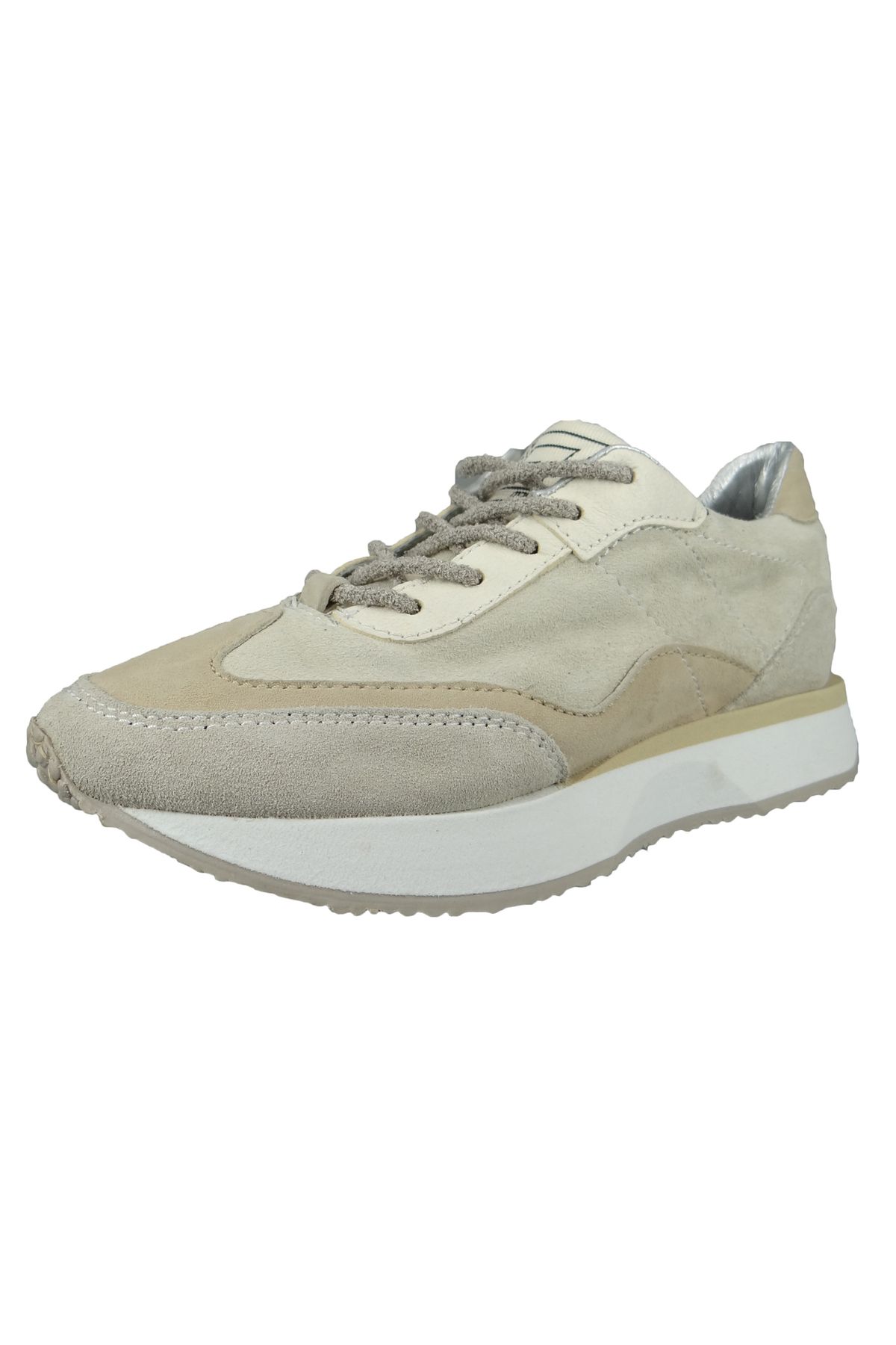 Mjus-Damen Low Sneaker Fizz Low Top P49101-0201 Creme 0001 Capppucino Latte Leder und Textil 1