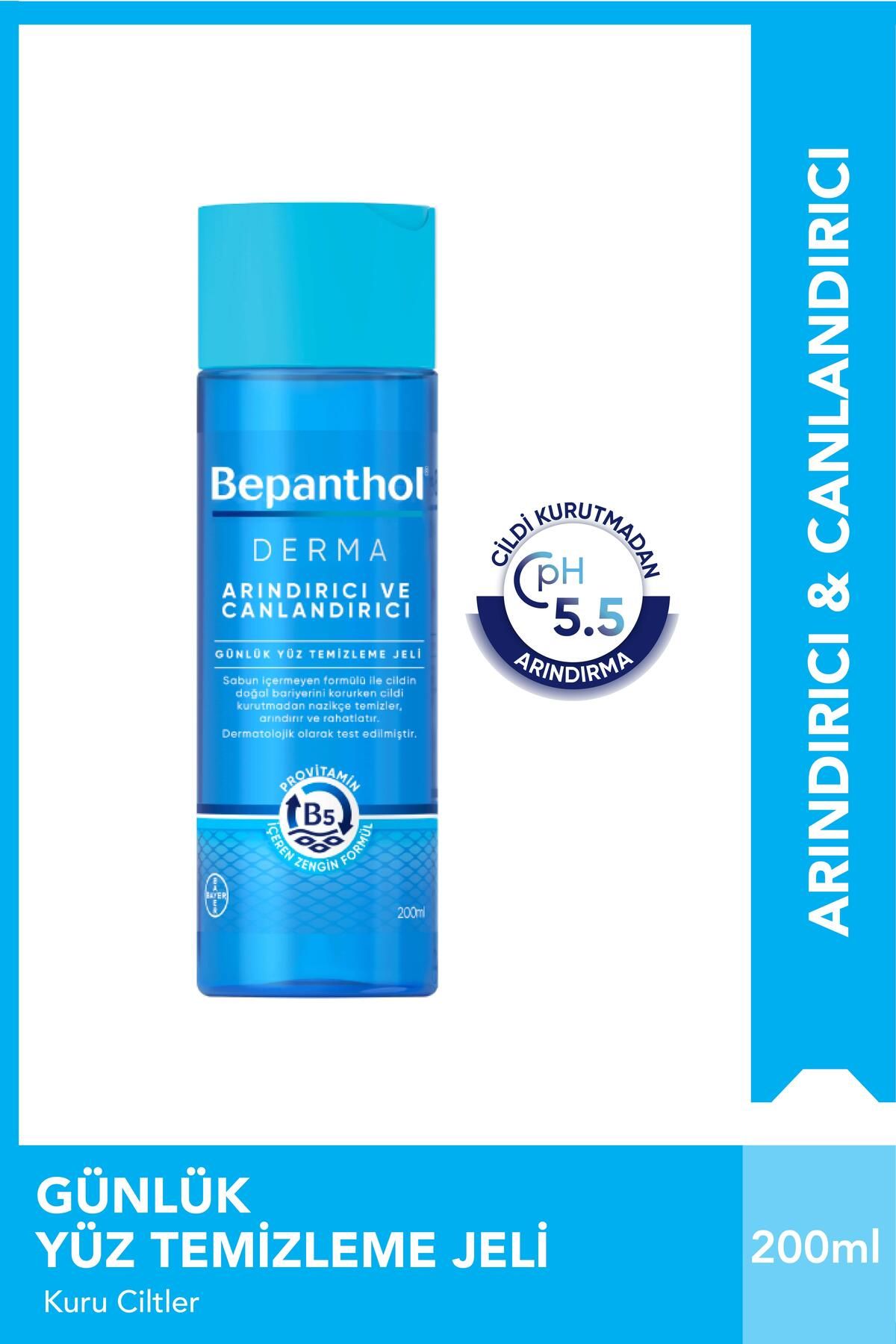 Bepanthol Derma Arındırıcı & Canlandırıcı Günlük Yüz Temizleme Jeli200 ml