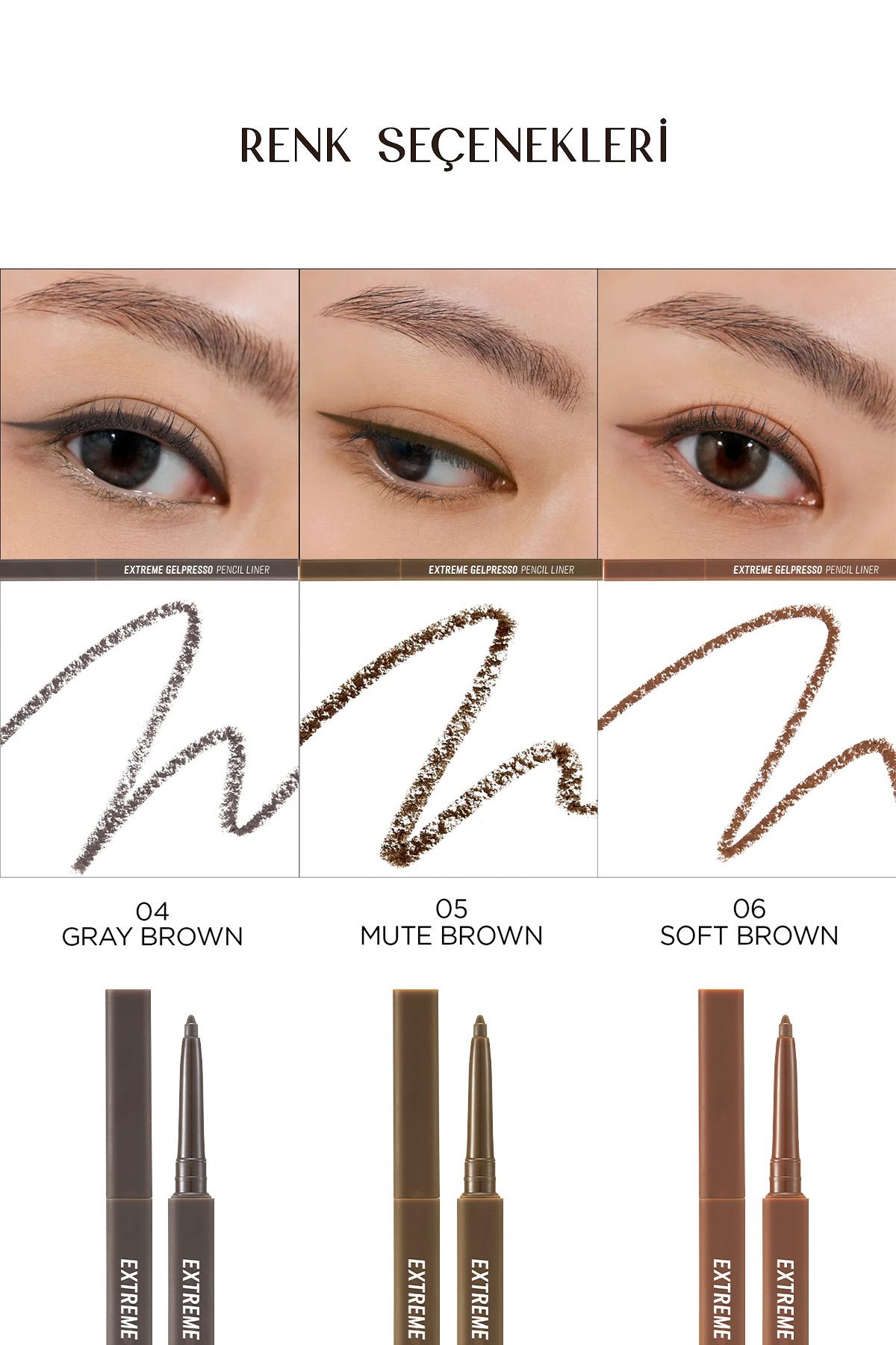 CLIO-Waterproof, Everyday Permanent Pencil Eyeliner Clio Extreme Gelpresso Pencil Liner (05 Mute Brown) 4