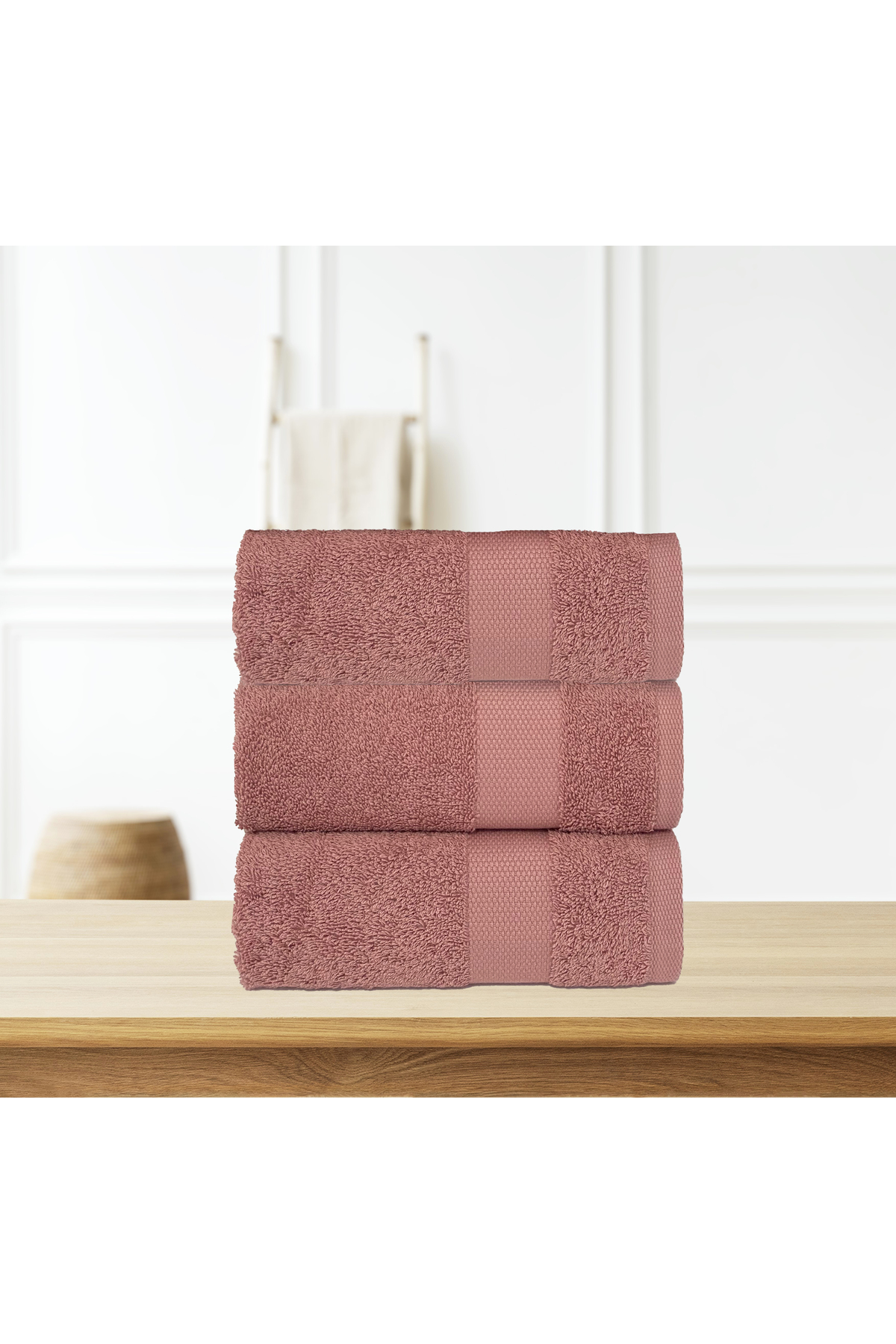 3-Point Towel Set with Border 40x60 Cm
