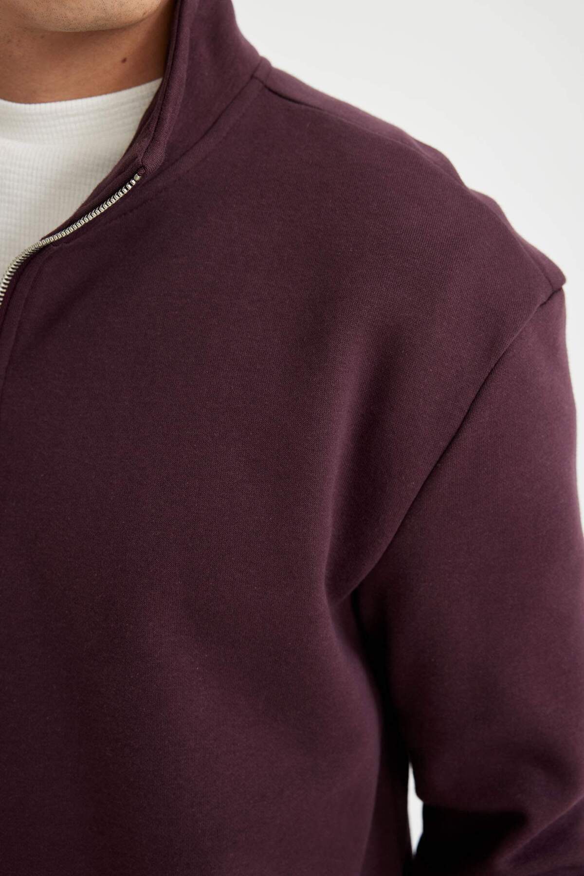 DeFacto Bordo Erkek Sweatshirt X7405AZ/BR150 görsel 4