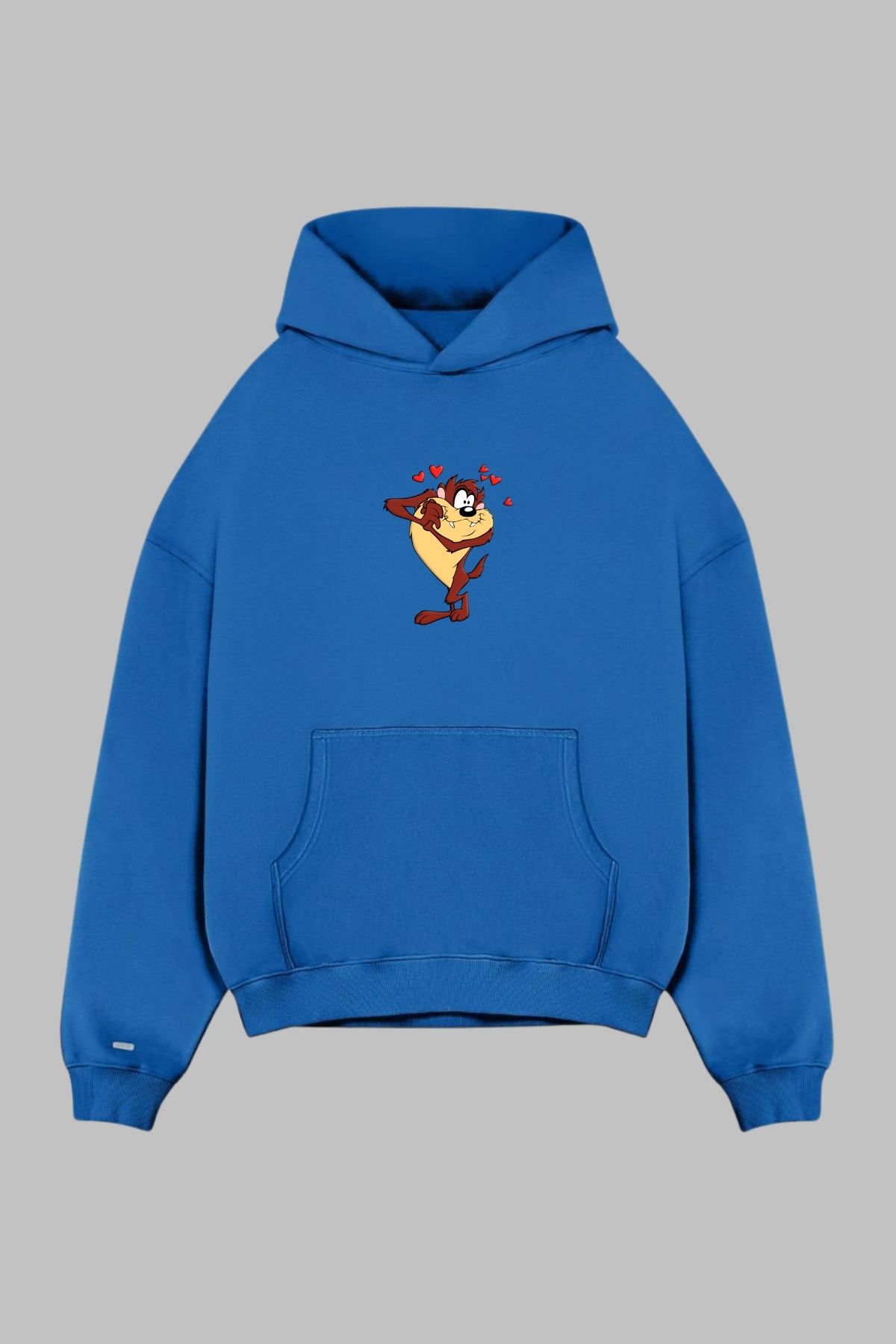 New Shine-Unisex Oversize Hoodie Regular Cut Pocket Long Sleeve Tasmanian Devil Printed Hooded Sweatshirt 1