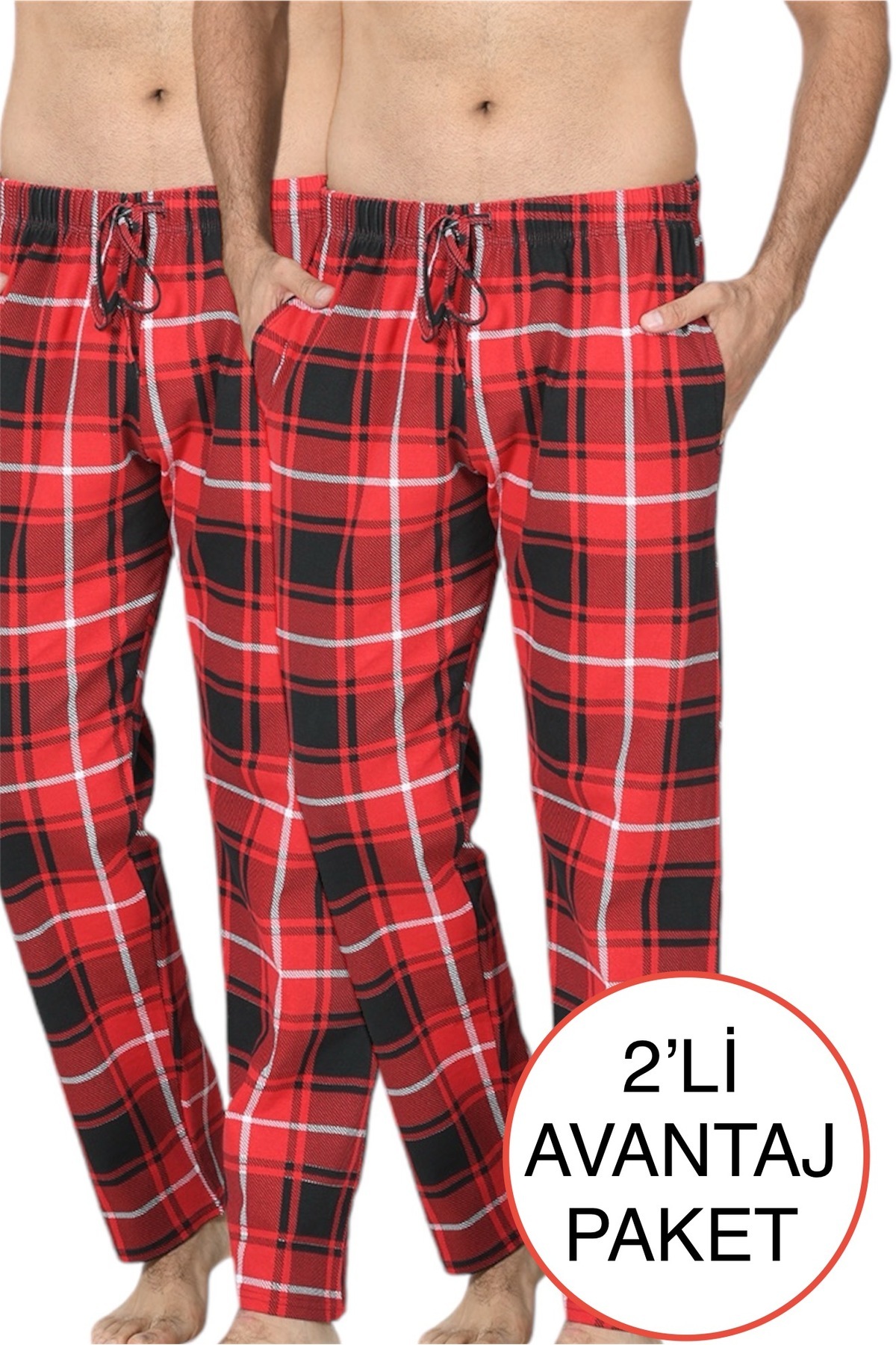 ByDon ERKEK TEK ALT ÇİFT CEPLİ KORDONLU 2'Lİ AVANTAJ PAKET