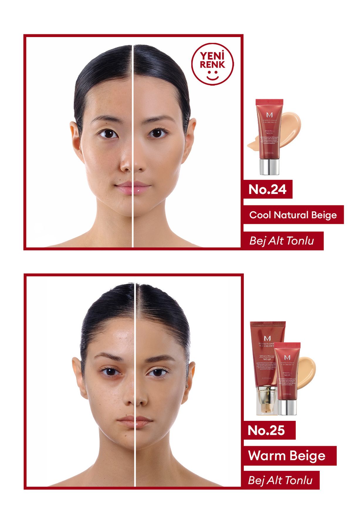 Missha-كريم بي بي متعدد الوظائف M Perfect Cover مع تغطية مثالية Ex SPF42/PA+++ رقم 27 (50 مل) 6