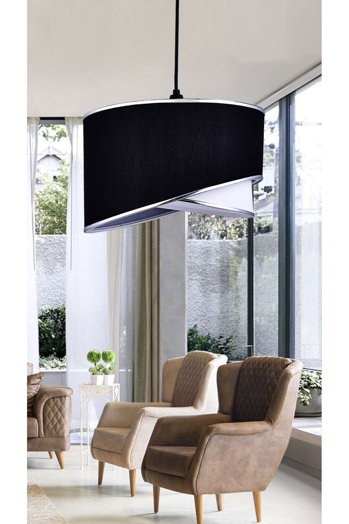 Ellipse 2 Tier Fabric Cake Chandelier Kids Room Bedroom Living Room Kitchen Hall