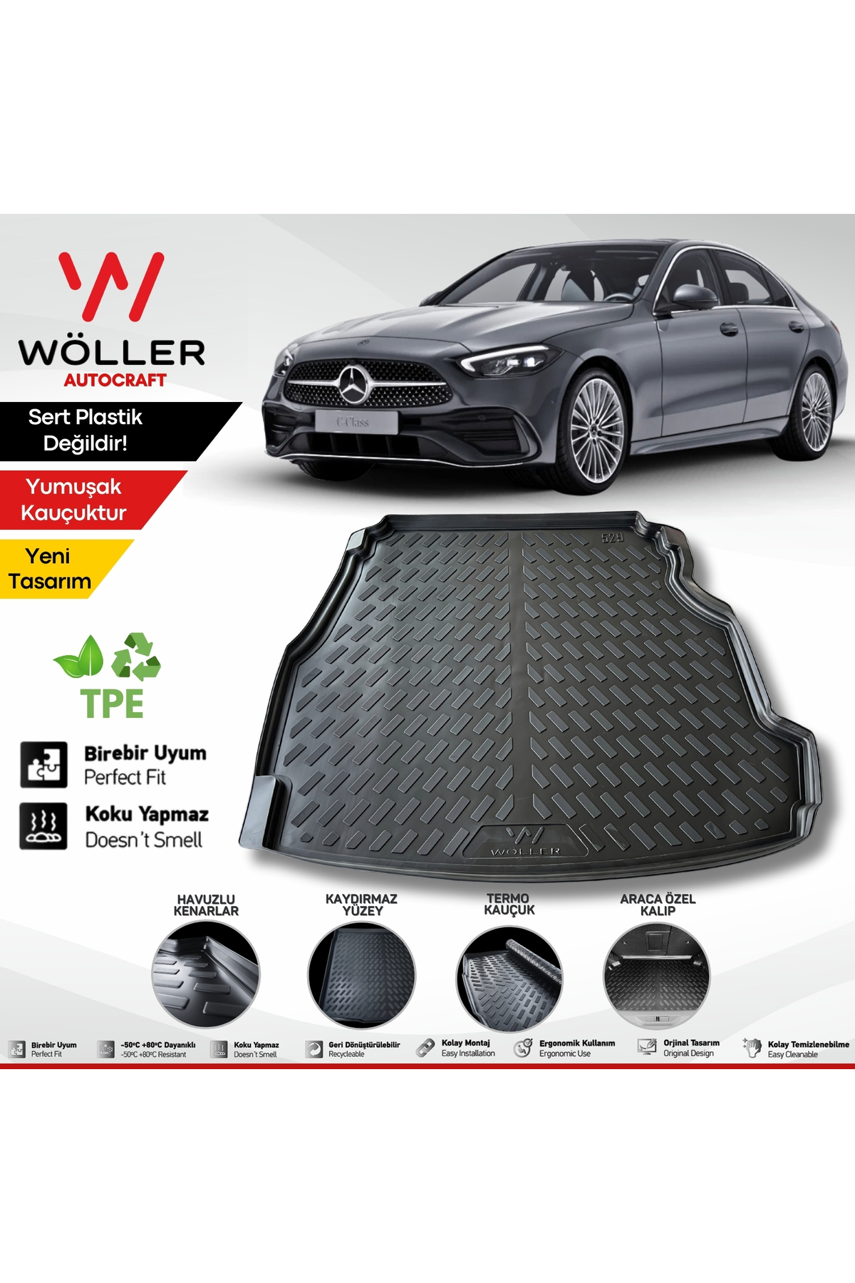 Wöller Mercedes C Serisi W206 Bagaj Havuzu 2021 2025 Arası Uyumlu