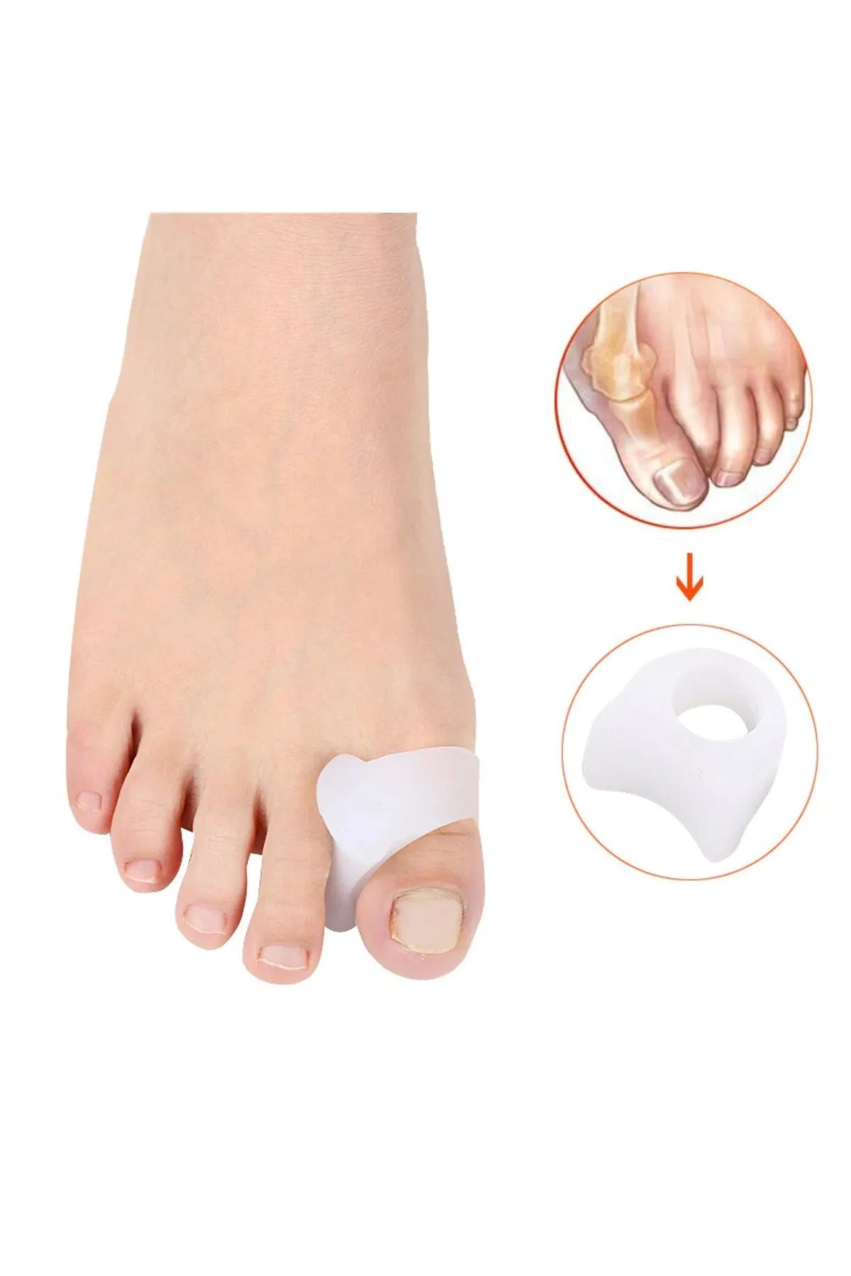 AboutThePerfect Ayak başparmak arası silikon yüzük, rahat ve esnek parmak ayırıcı ürün
