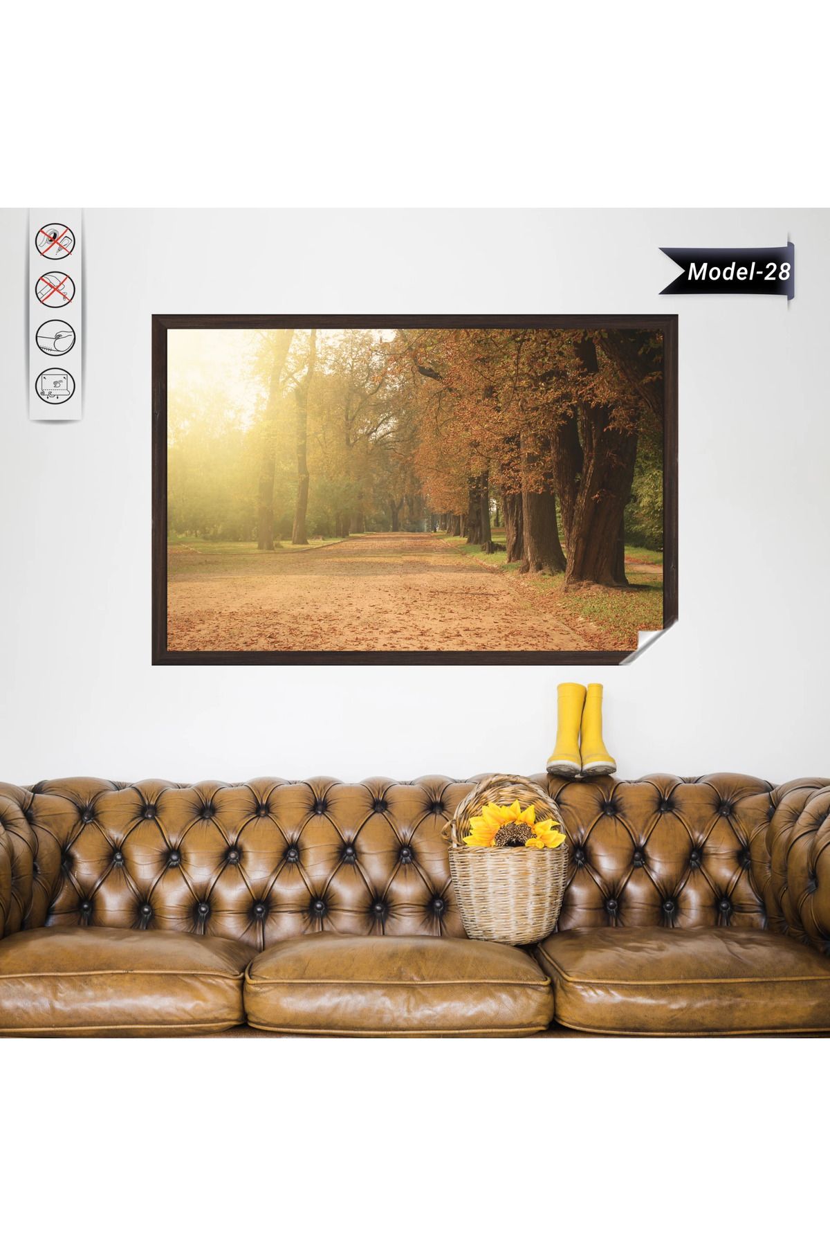 ZERO LAND Statik Tutunma Özellikli Tablo - Poster Manzara (Model-28) 78 CM X 117 CM DRSTR